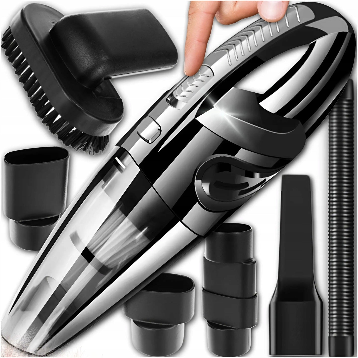 CORDLESS CAR HANDHELD VACUUM CLEANER + 120W TIPS