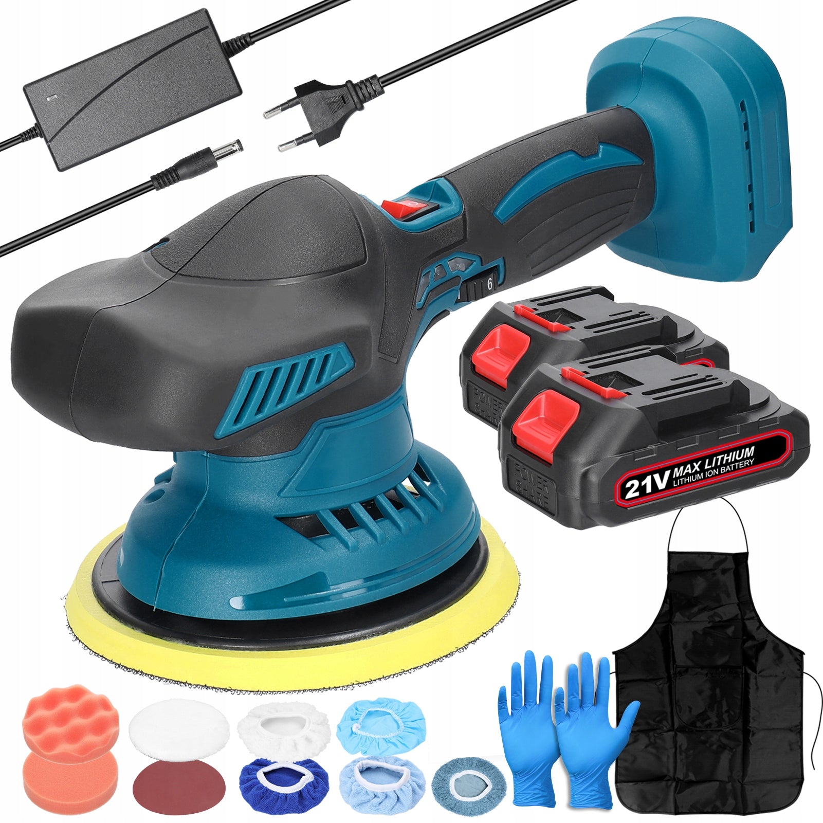 CORDLESS CAR POLISHER WITH 2 × BATTERY