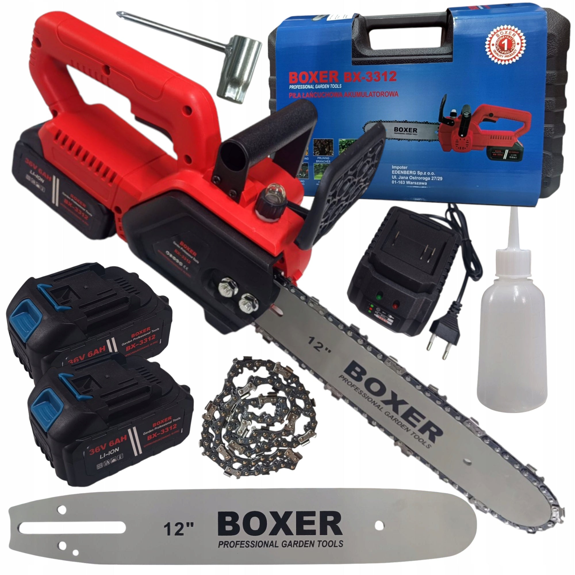 CORDLESS CHAINSAW 12" 36V BRANCH 2XAKU SET