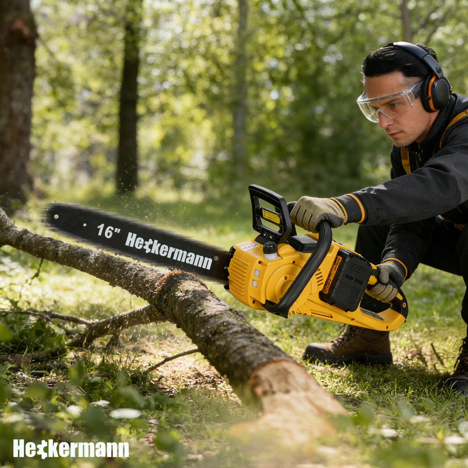 CORDLESS CHAINSAW 2100W SAW 40CM 16 INCHES 2x BATTERY Power supply rechargeable battery