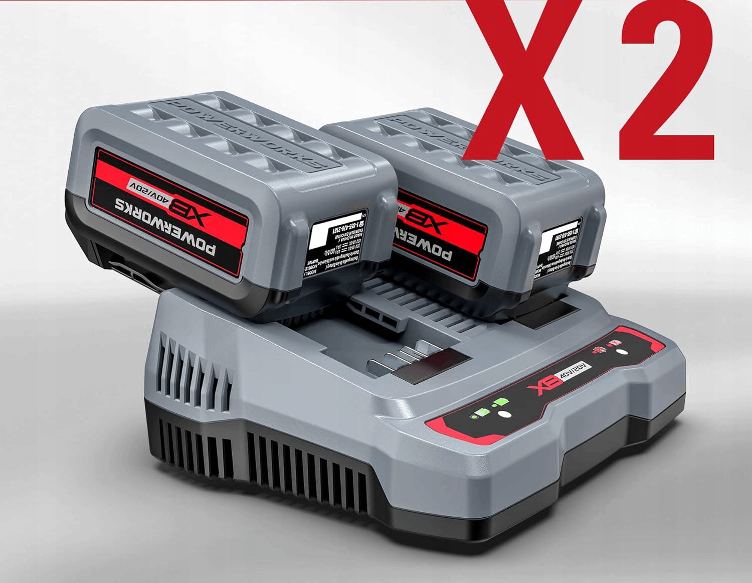 CORDLESS CHAINSAW 35CM 2X20V AKU 4AH 12M/S OIL TANK Power supply rechargeable battery