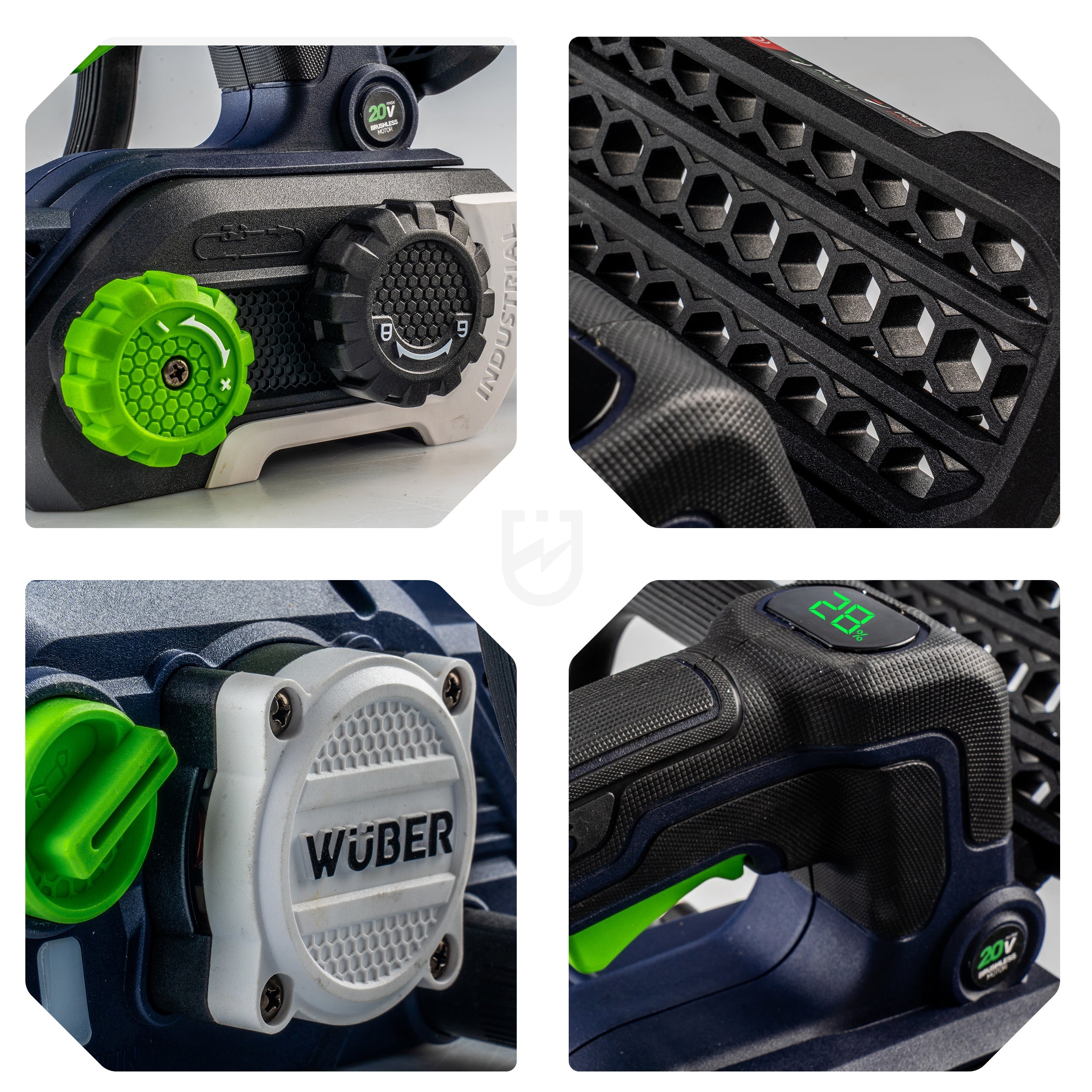 CORDLESS CHAINSAW 4.0Ah GUIDE 12" AKU BATTERY SET +OIL Brand Wuber