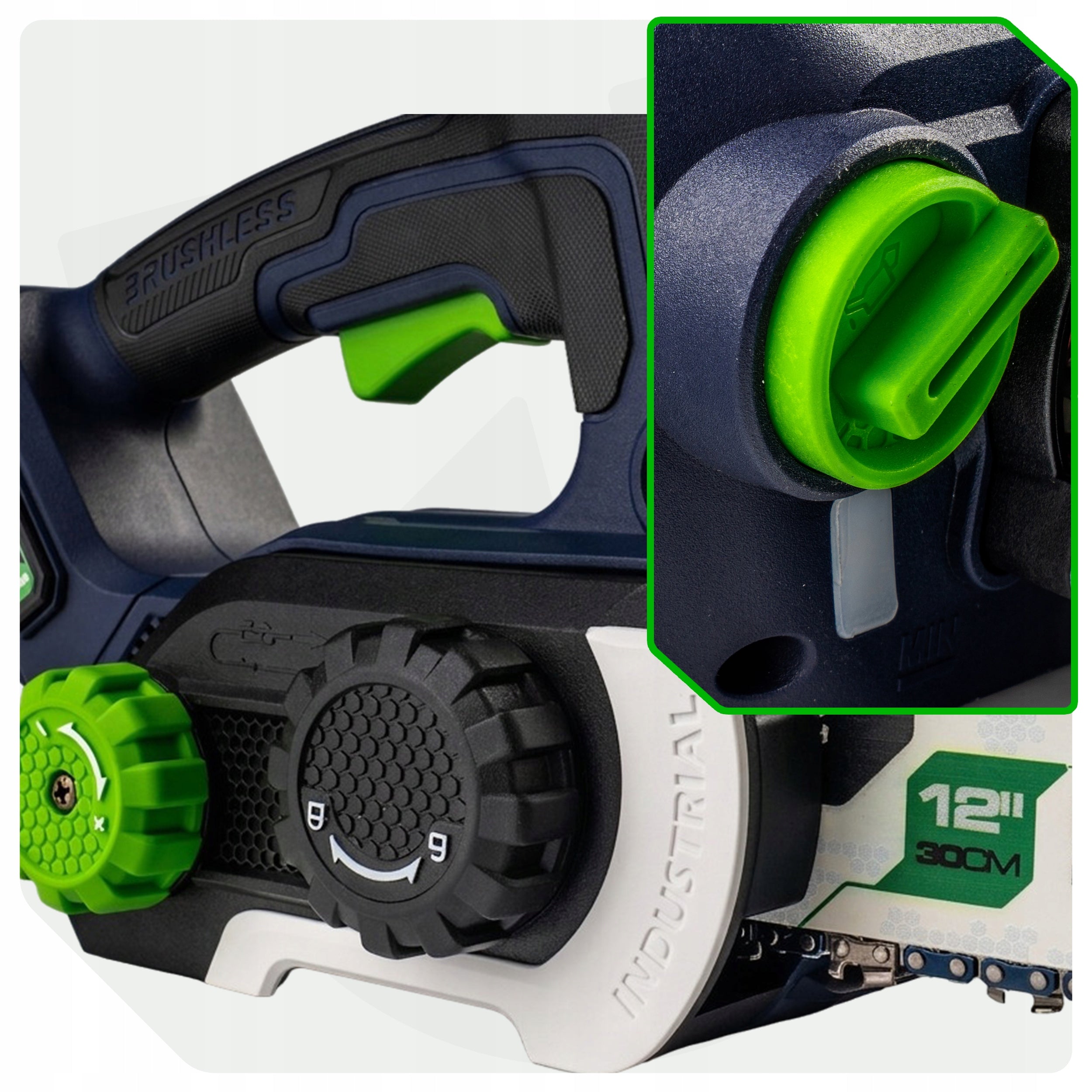 CORDLESS CHAINSAW 4.0Ah GUIDE 12" AKU BATTERY SET +OIL Guide manufacturer Wuber