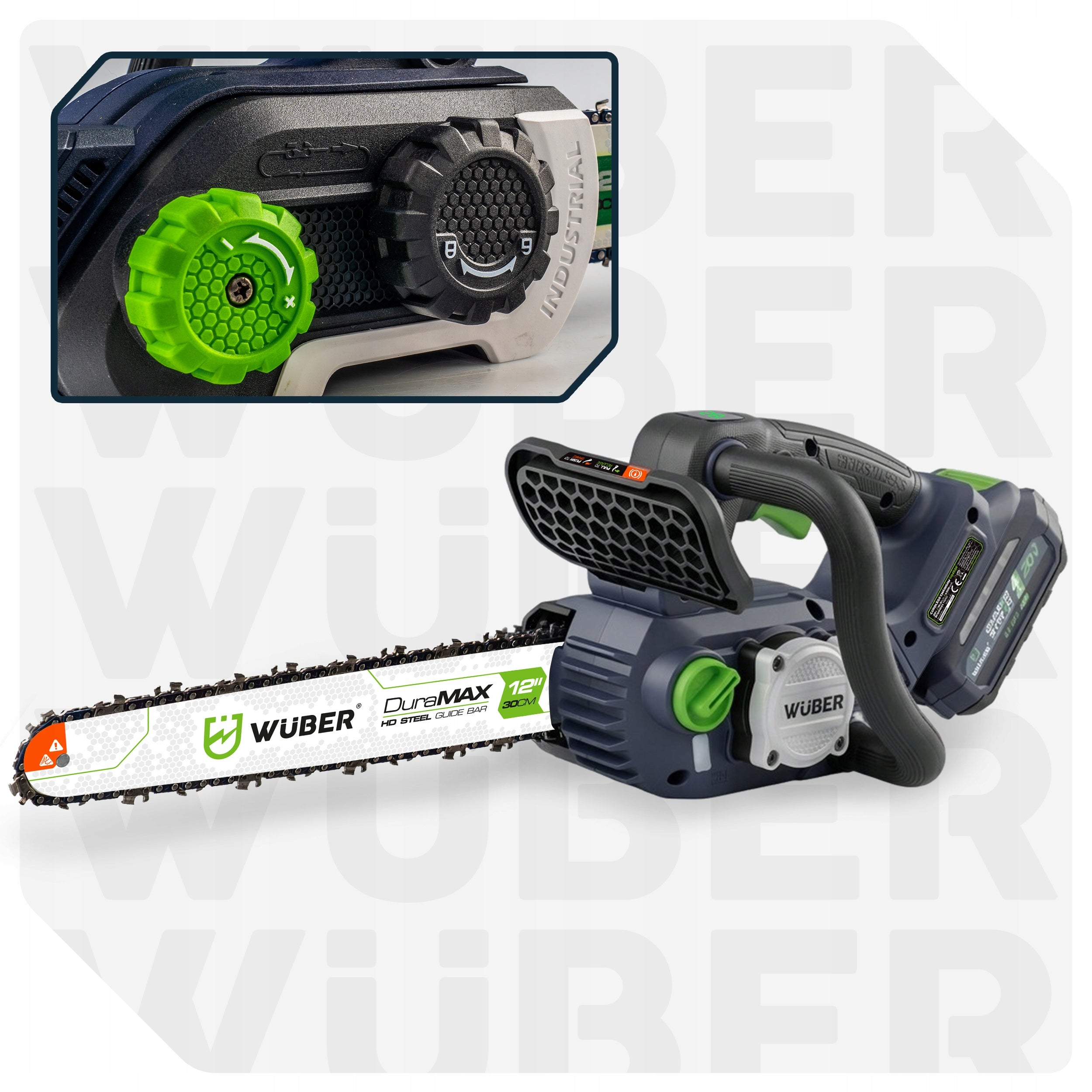 CORDLESS CHAINSAW 4.0Ah GUIDE 12" AKU BATTERY SET +OIL Series W04538 AKUMULATOROWA PIŁA ŁAŃCUCHOWA 12"