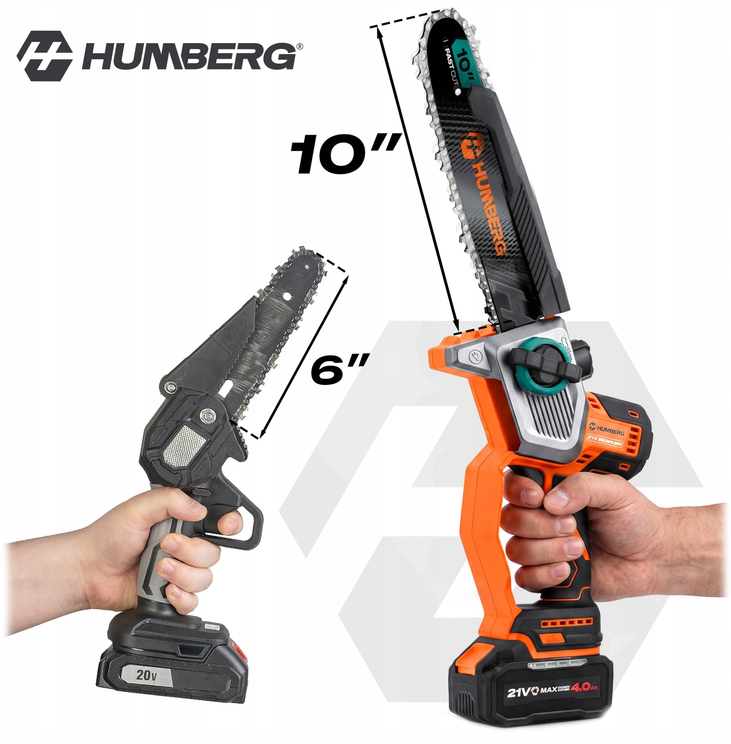 CORDLESS CHAINSAW 4.0Ah PRO TWIG 10" 8'' SAW HUMBERG Manufacturer code 543701