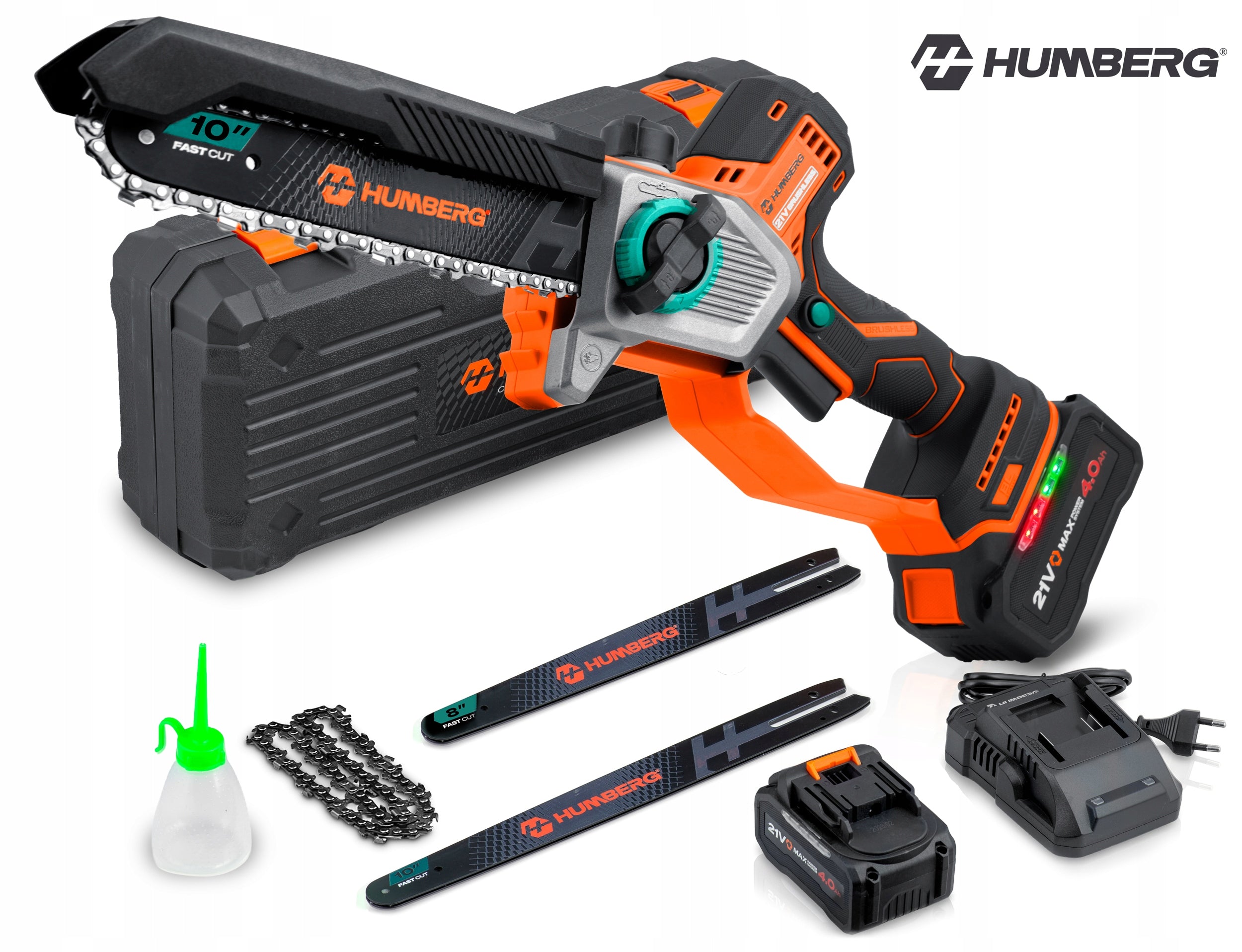 CORDLESS CHAINSAW 4.0Ah PRO TWIG 10" 8'' SAW HUMBERG Packaging status original