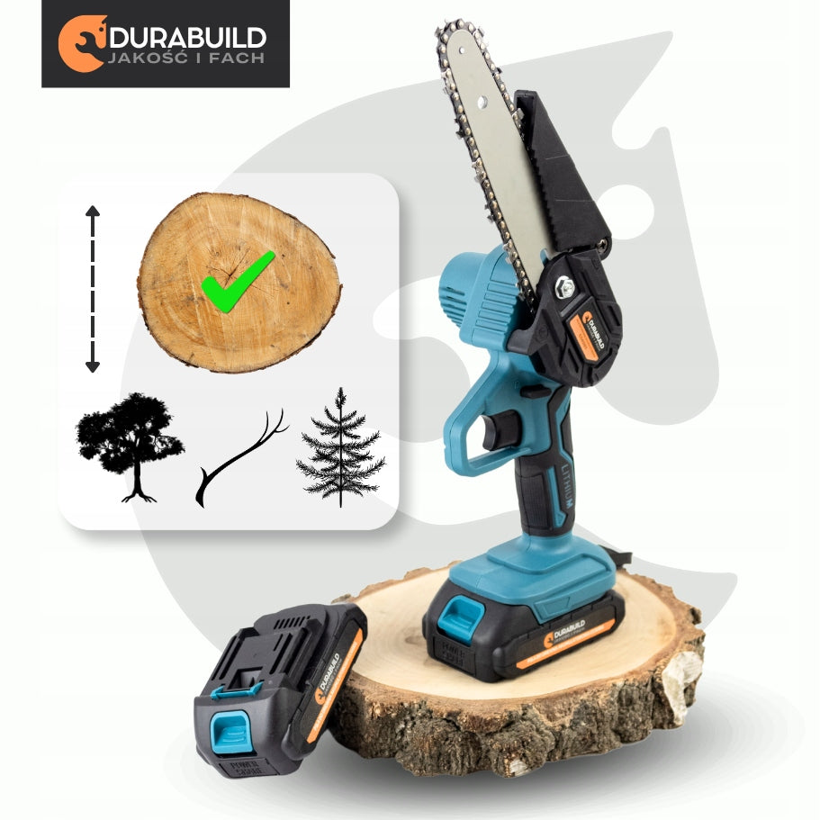 CORDLESS CHAINSAW 6" 4" 2xAKU MINI BRANCH SAW DURABUILD Manufacturer code DURA-CHN-RG01