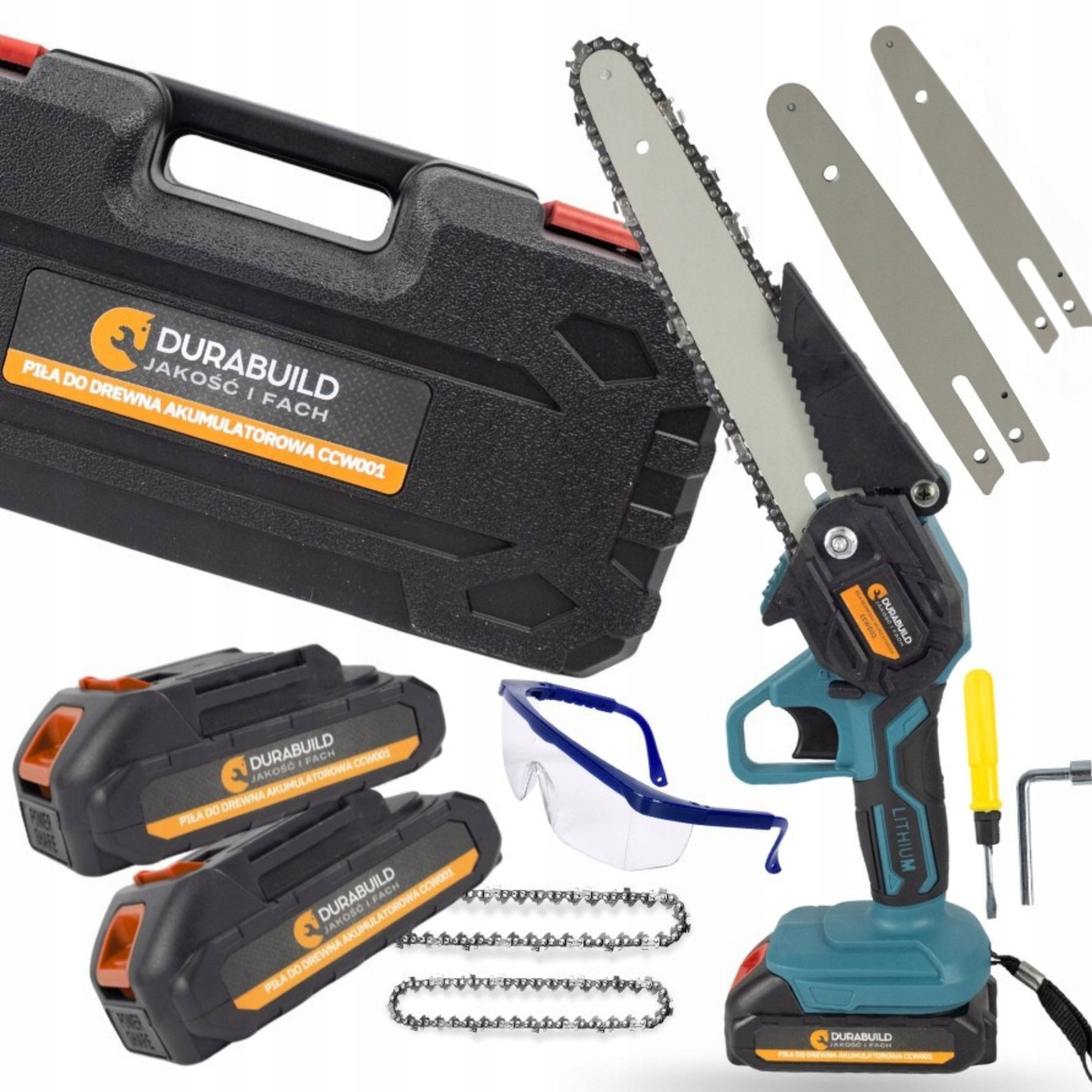 CORDLESS CHAINSAW 6" 4" BRANCH SAW 2xAKU 21V SET Packaging status original