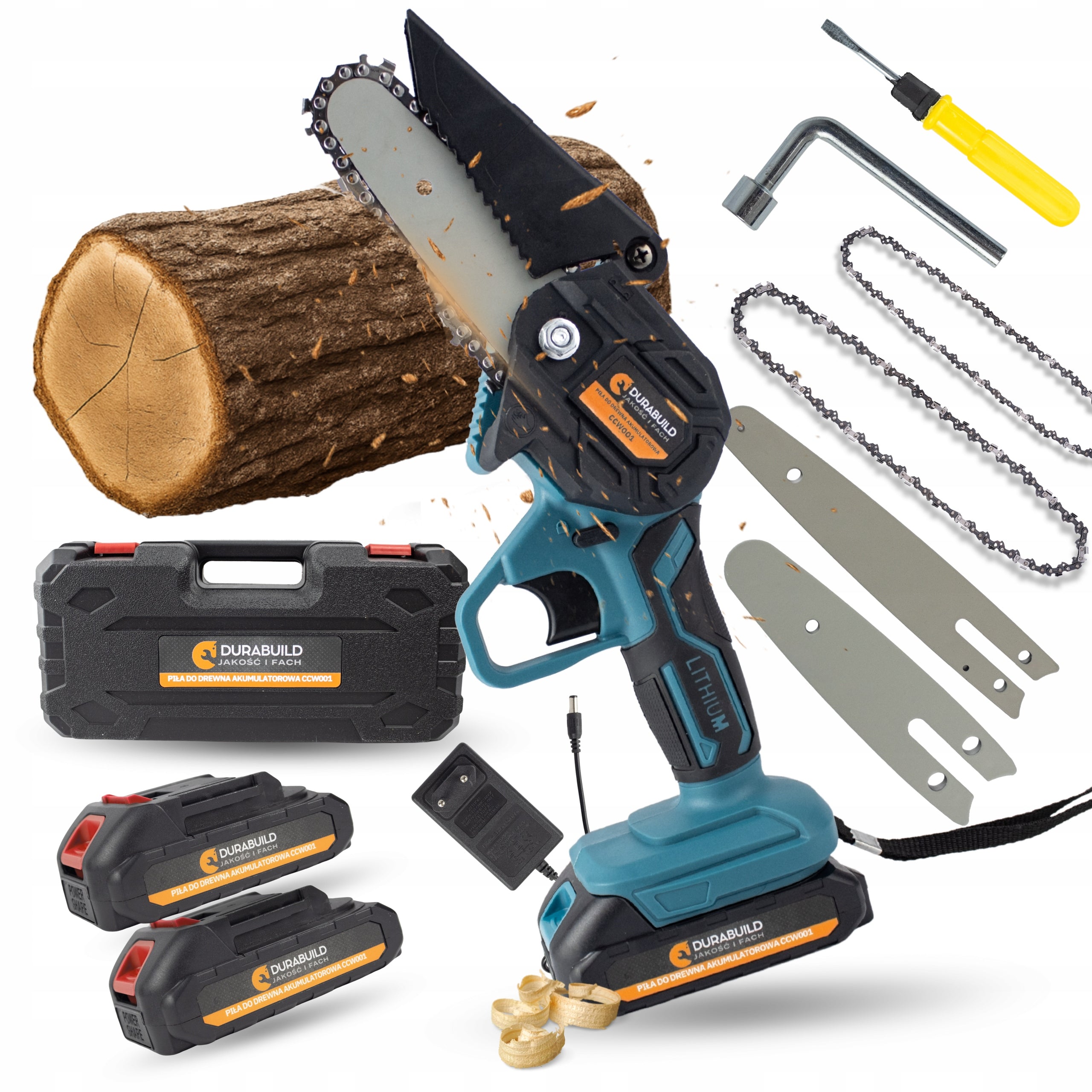 CORDLESS CHAINSAW 6" 4" BRANCH SAW 2xAKU 21V SET