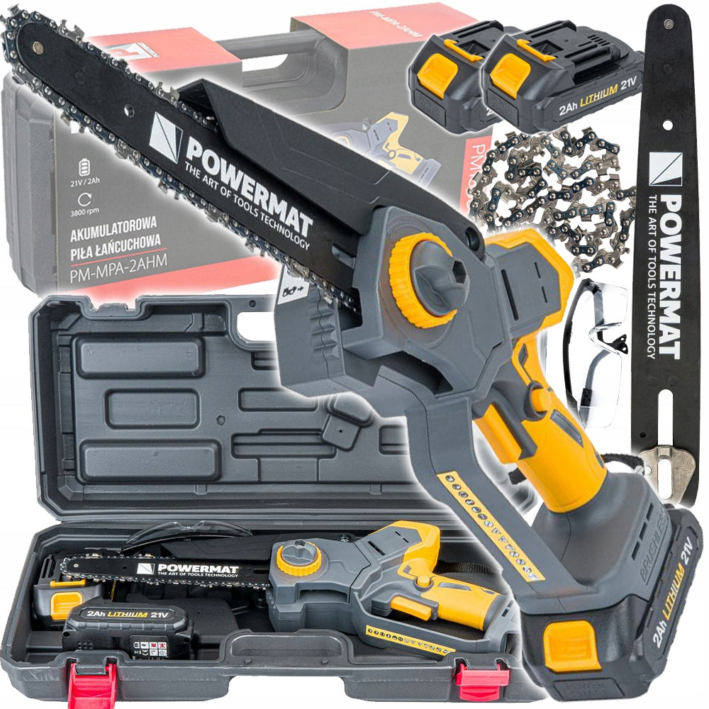 CORDLESS CHAINSAW BRANCH 8"/24cm MINI SAW 2xACCUMULATOR