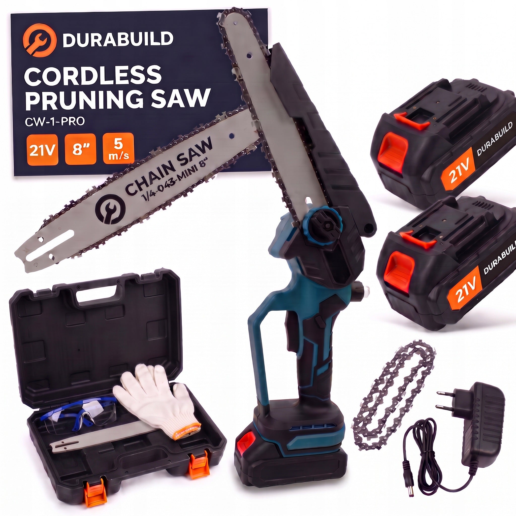 CORDLESS CHAINSAW BRUSHLESS BRANCH 8" 21V 5m/s