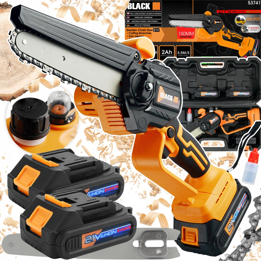 CORDLESS CHAINSAW FOR TREE 6 inches 2x AKU LUBRICATION