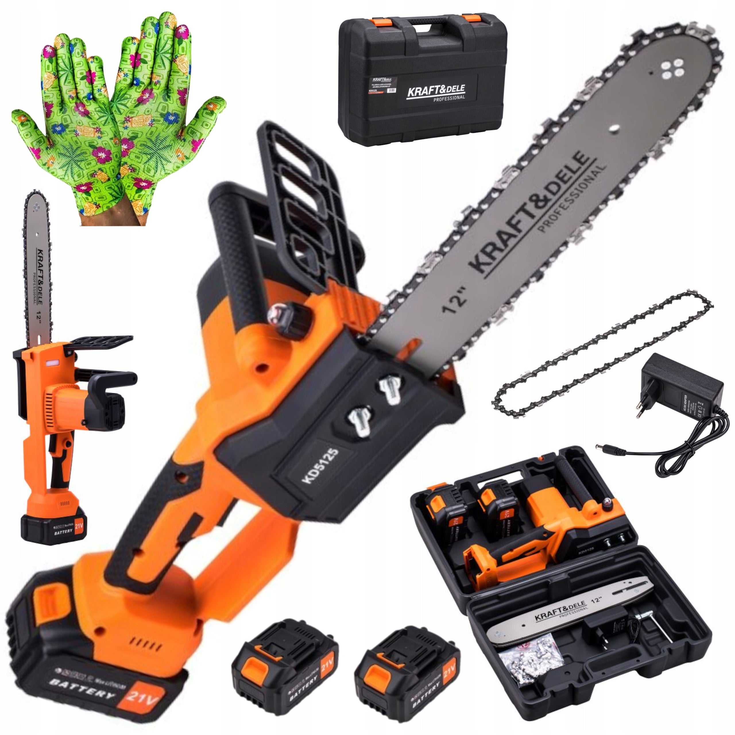 CORDLESS CHAINSAW FOR WOOD SAW 12 BRANCHES 35CM KRAFT