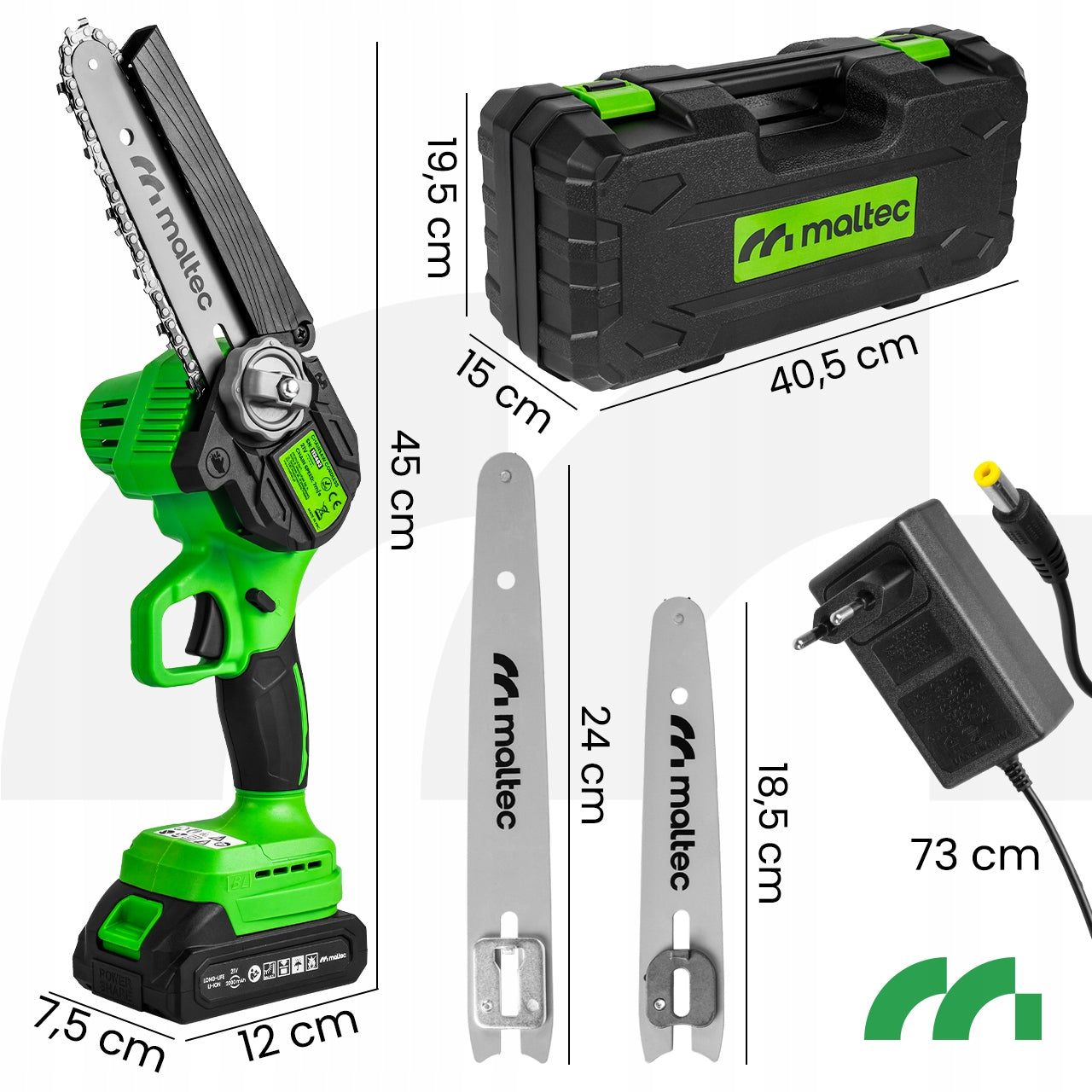 CORDLESS CHAINSAW MINI BRANCH SAW 2xAKU 6" 8" SET Series Piła Łańcuchowa Mini Pilarka