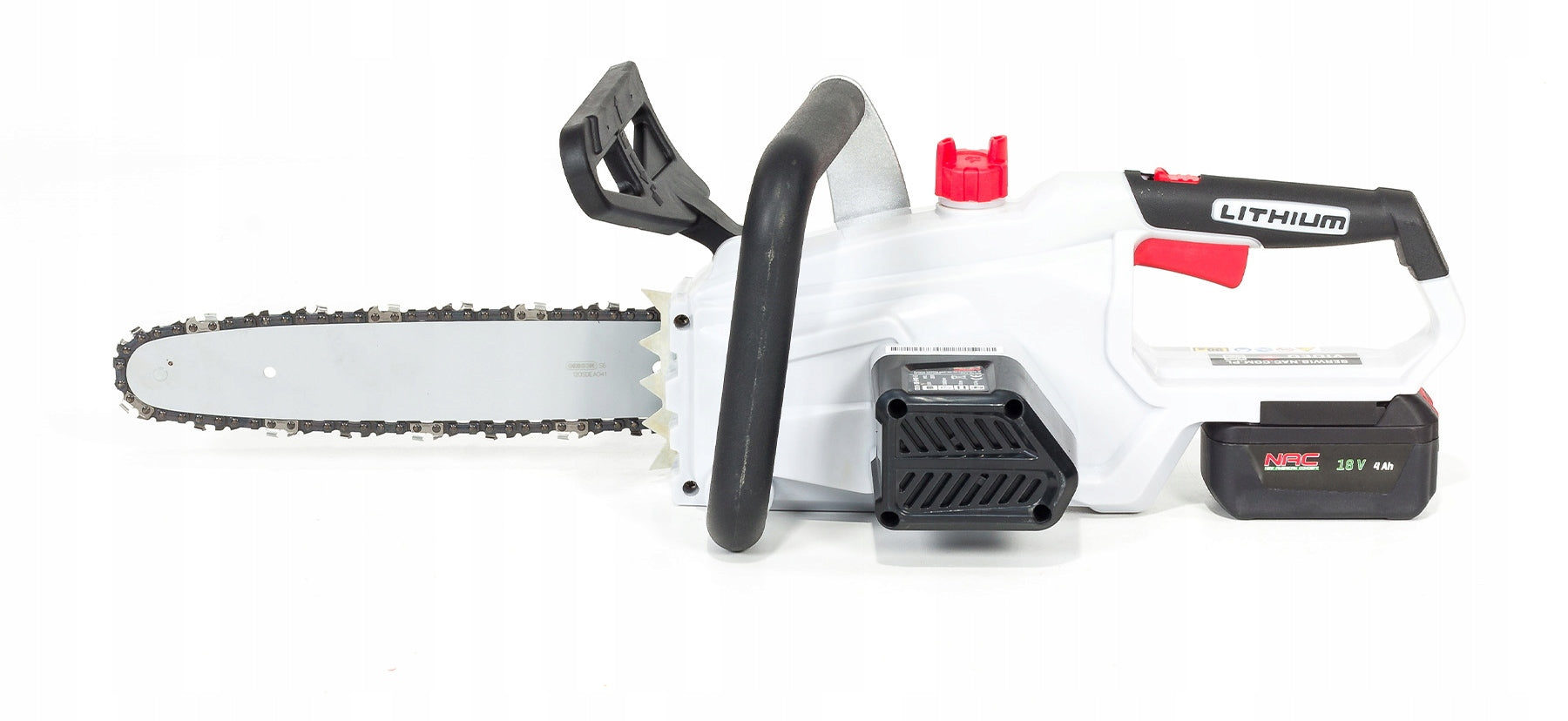 CORDLESS CHAINSAW NAC 18V 30CM SDS AKU 4AH CHARGER Additional features automatic chain lubrication keyless chain tensioning
