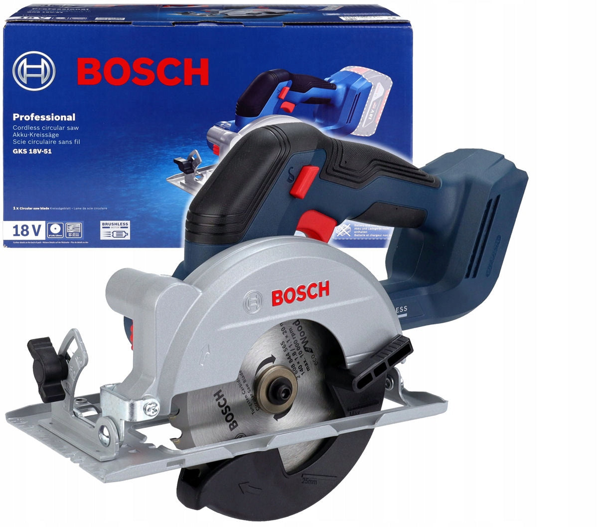 CORDLESS CIRCULAR SAW 51mm GKS 18V-51 BOSCH BRUSHLESS BODY
