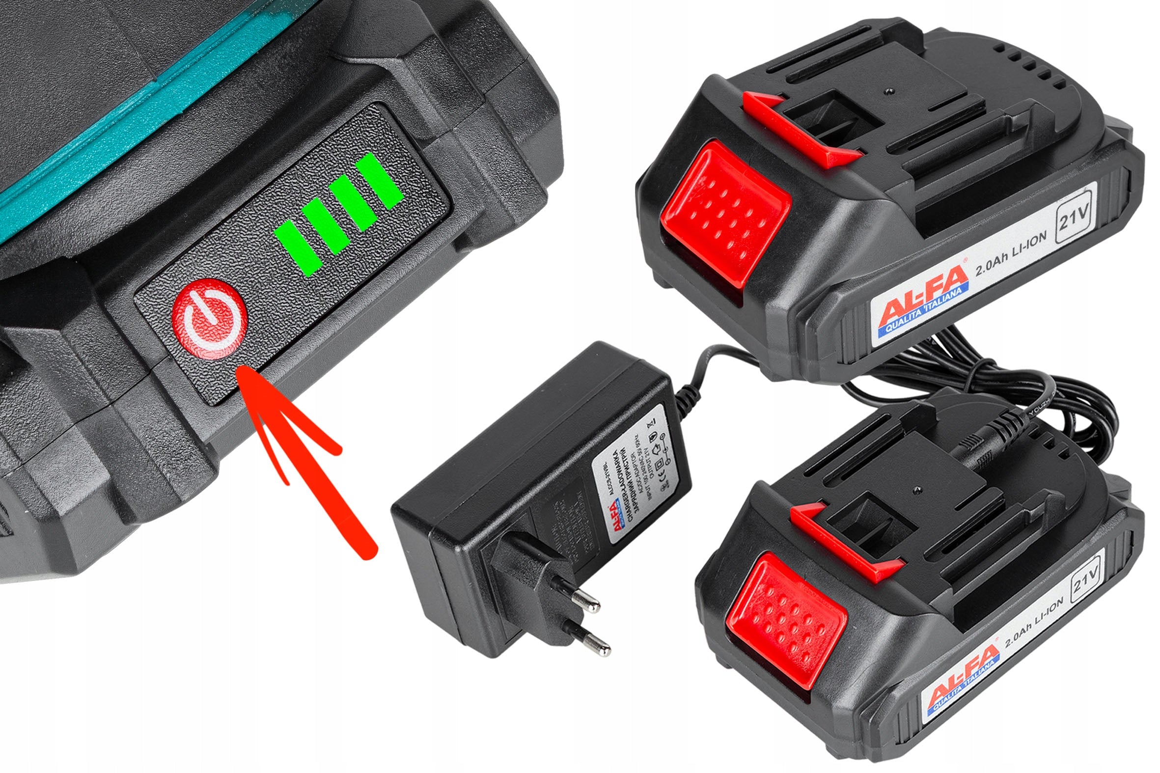 CORDLESS Chainsaw 6" BRUSHLESS 2xbatteries 2x prow,łanc European emissions standard EURO 6