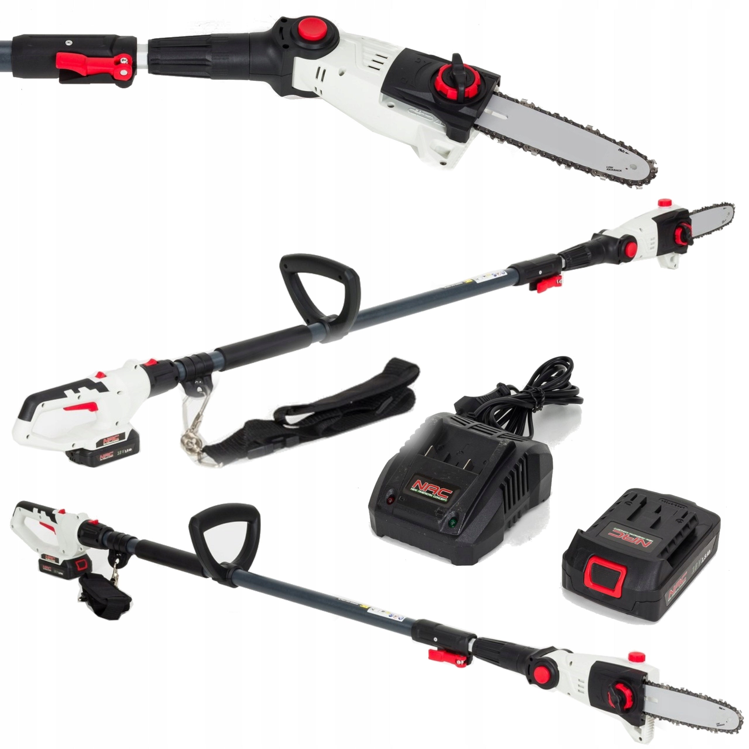 CORDLESS Chainsaw on boom NAC 18V + Aku 1,5Ah + Charger