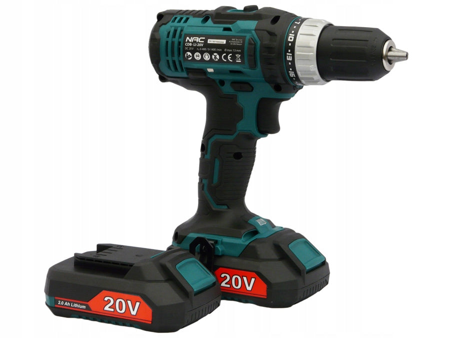CORDLESS DRILL NAC 20 V 2 BATTERIES 2 GEARS + SUITCASE Voltage (V) 20 V