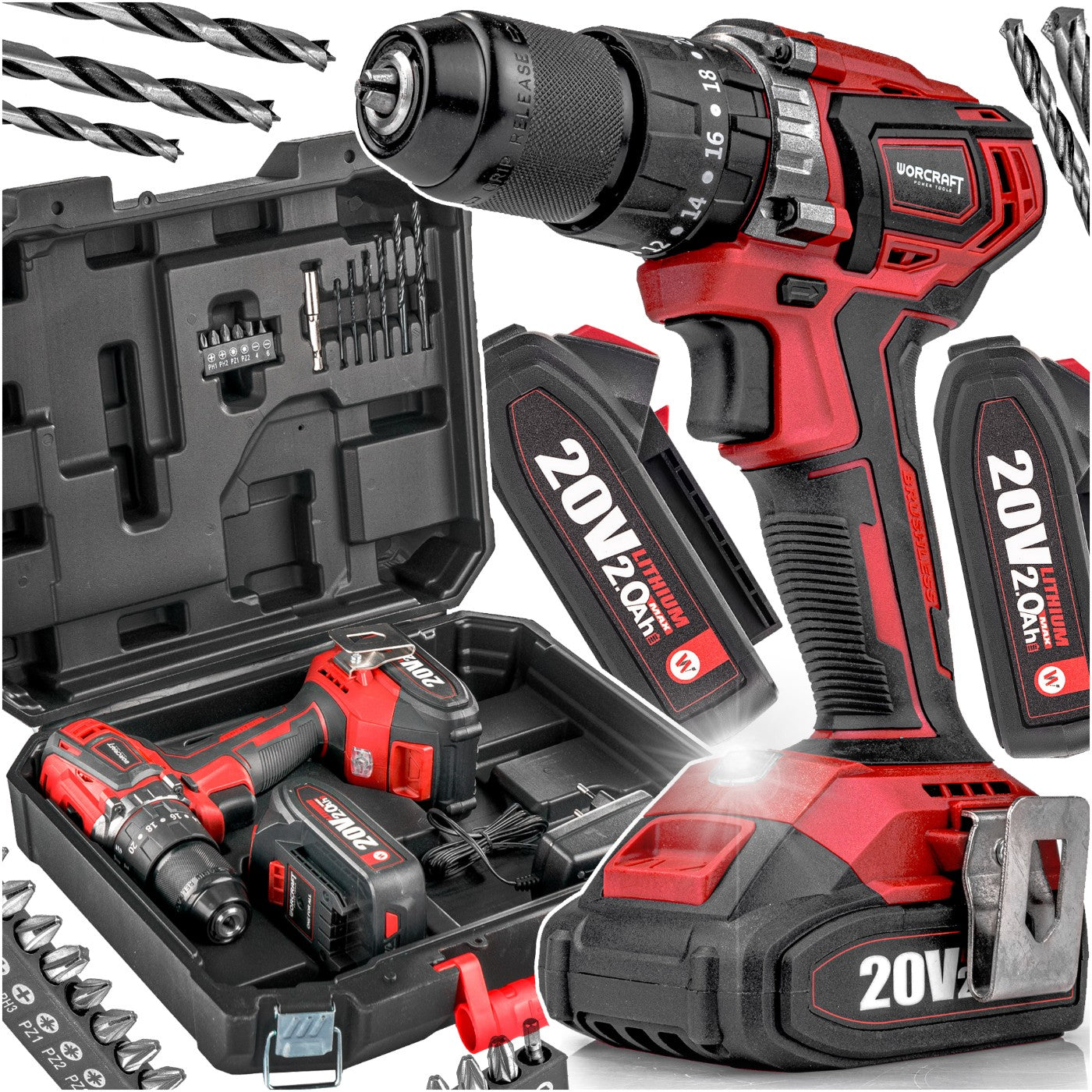 CORDLESS DRILL SCREWDRIVER SUITCASE IMPACT CAPS GIFT FOR DAD
