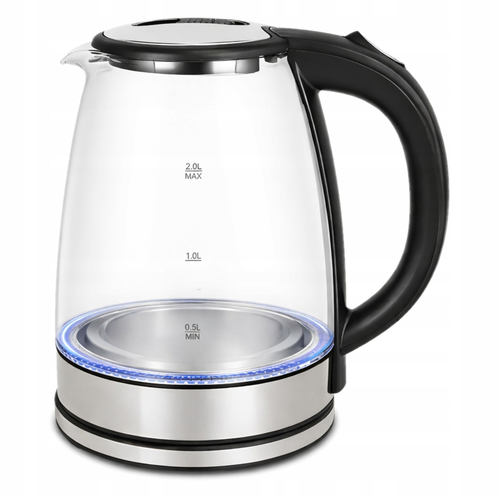 CORDLESS ELECTRIC KETTLE 1500W GLASS BACKLIGHT LED 2L STRONG Packaging status original