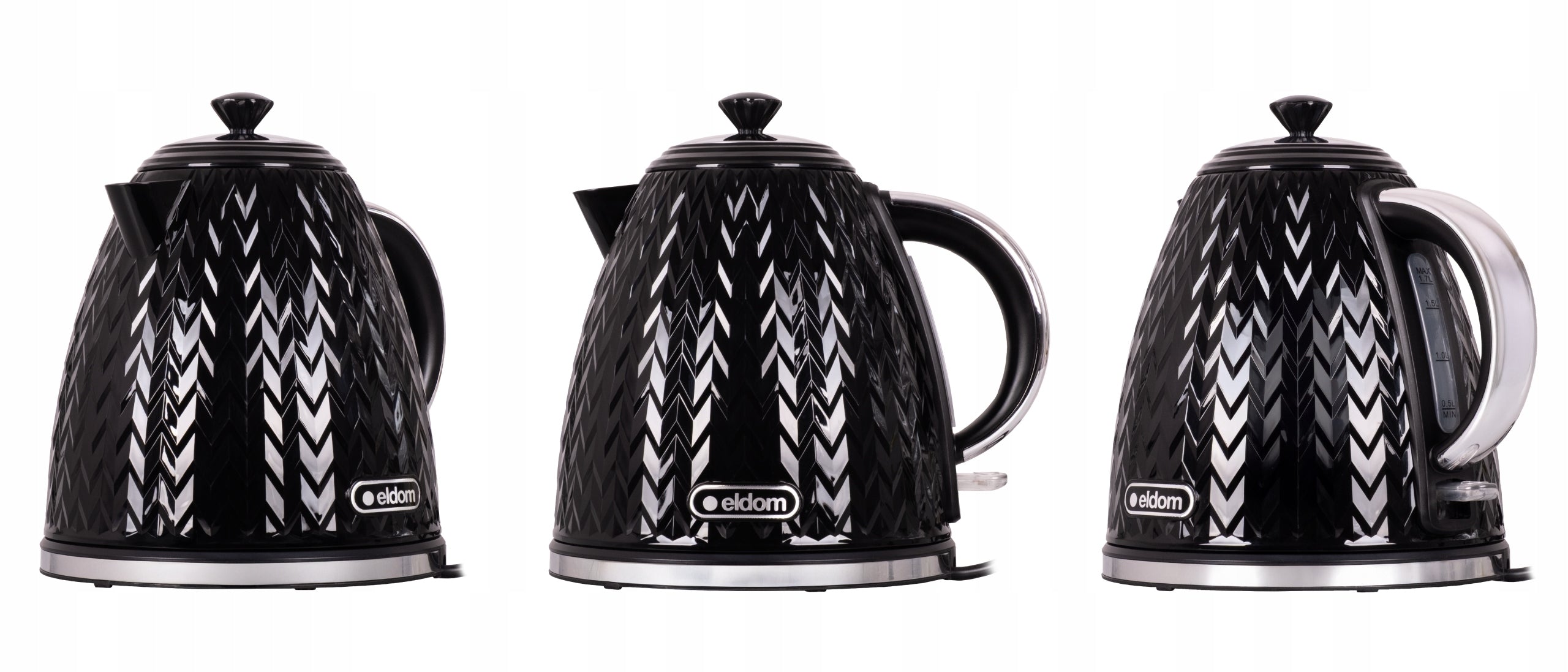 CORDLESS ELECTRIC KETTLE BLACK 2000W 1,7L ELDOM Manufacturer code 5908277385293
