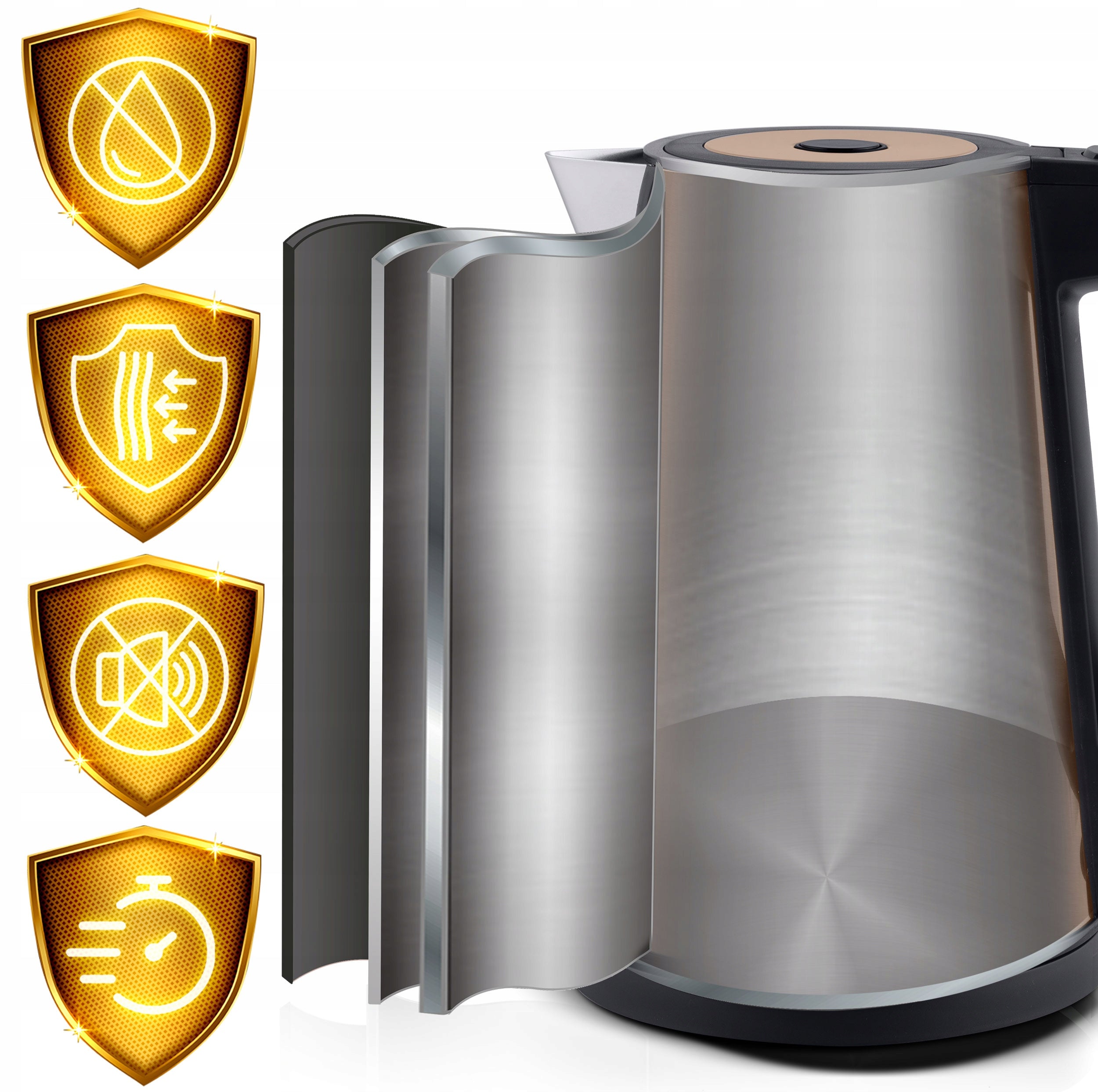 CORDLESS ELECTRIC KETTLE FASHIONABLE 1,7L BERDSEN 2200W Manufacturer code 370800