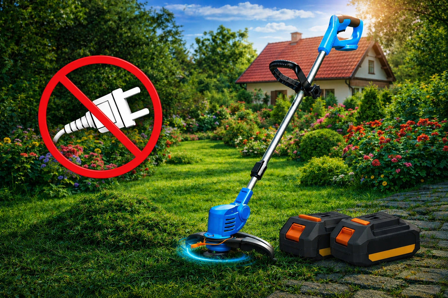 CORDLESS GARDEN GRASS TRIMMER FOR LINE BATTERY SCYTHE BRUSH CUTTER Power supply rechargeable battery