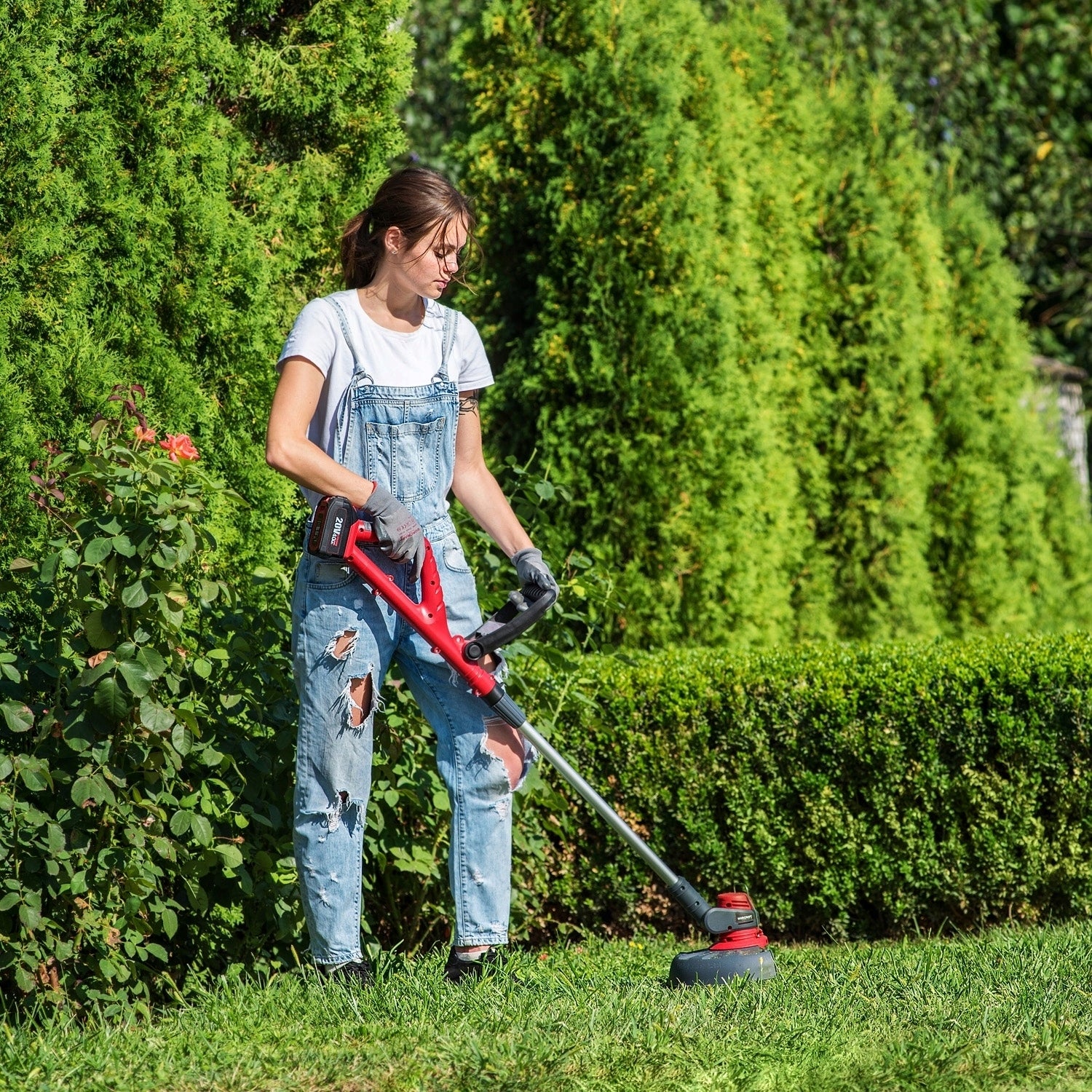CORDLESS GRASS TRIMMER CORDLESS 20V +2.0Ah BATTERY Power supply rechargeable battery