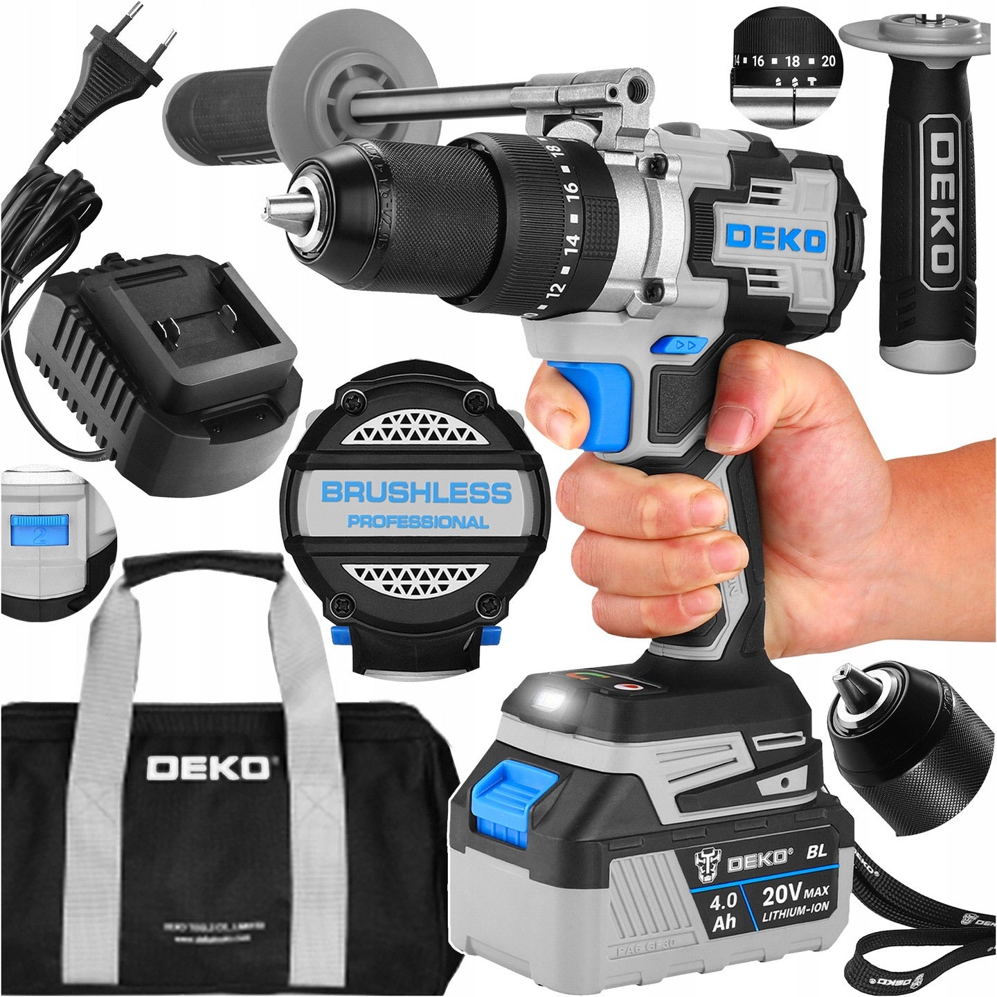 CORDLESS IMPACT DRILL 120 NM IMPACT DRILL DEKO