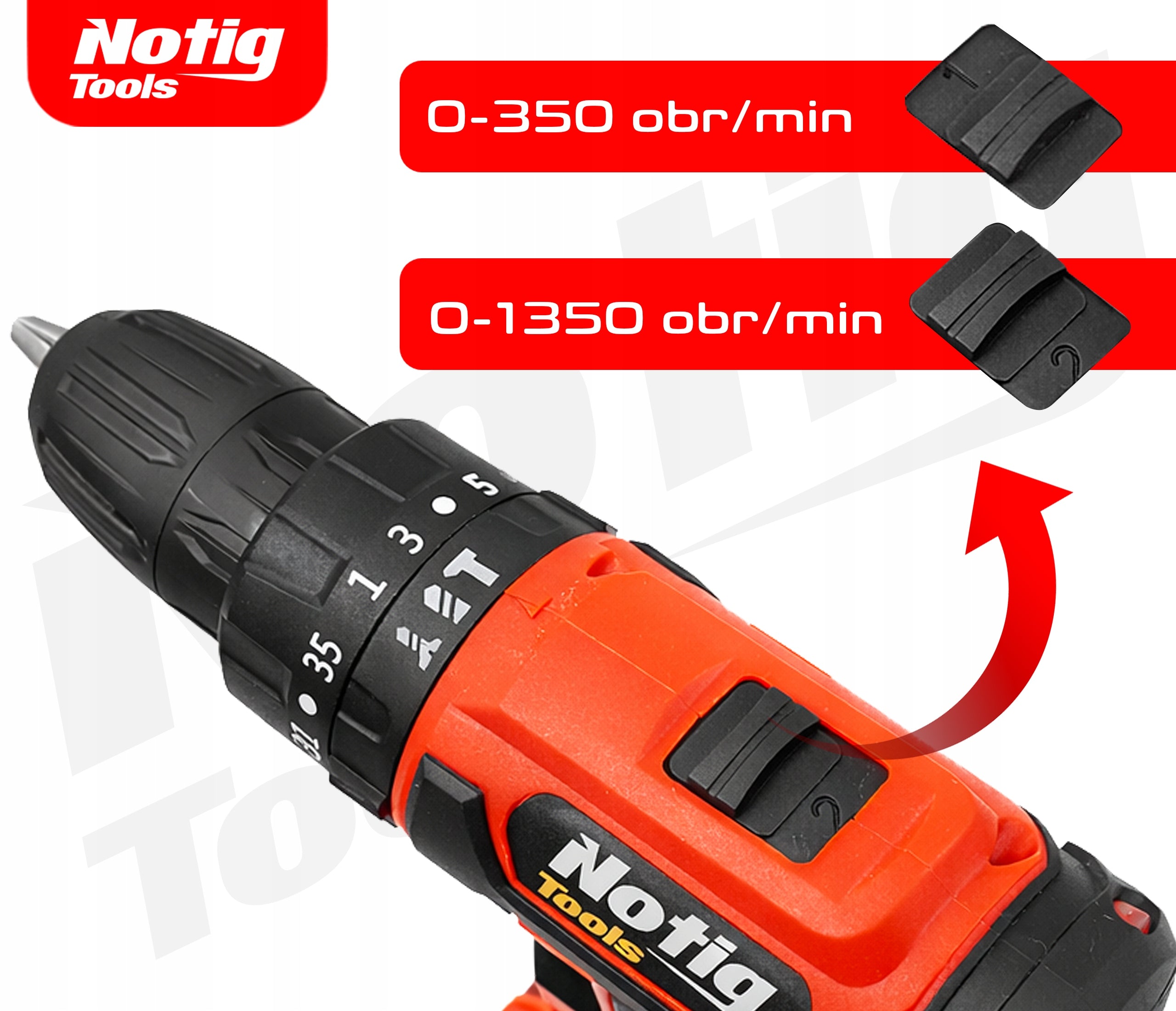 CORDLESS IMPACT DRIVER DRILL WITH IMPACT 20V 2X BATTERY Brand Notig Tools