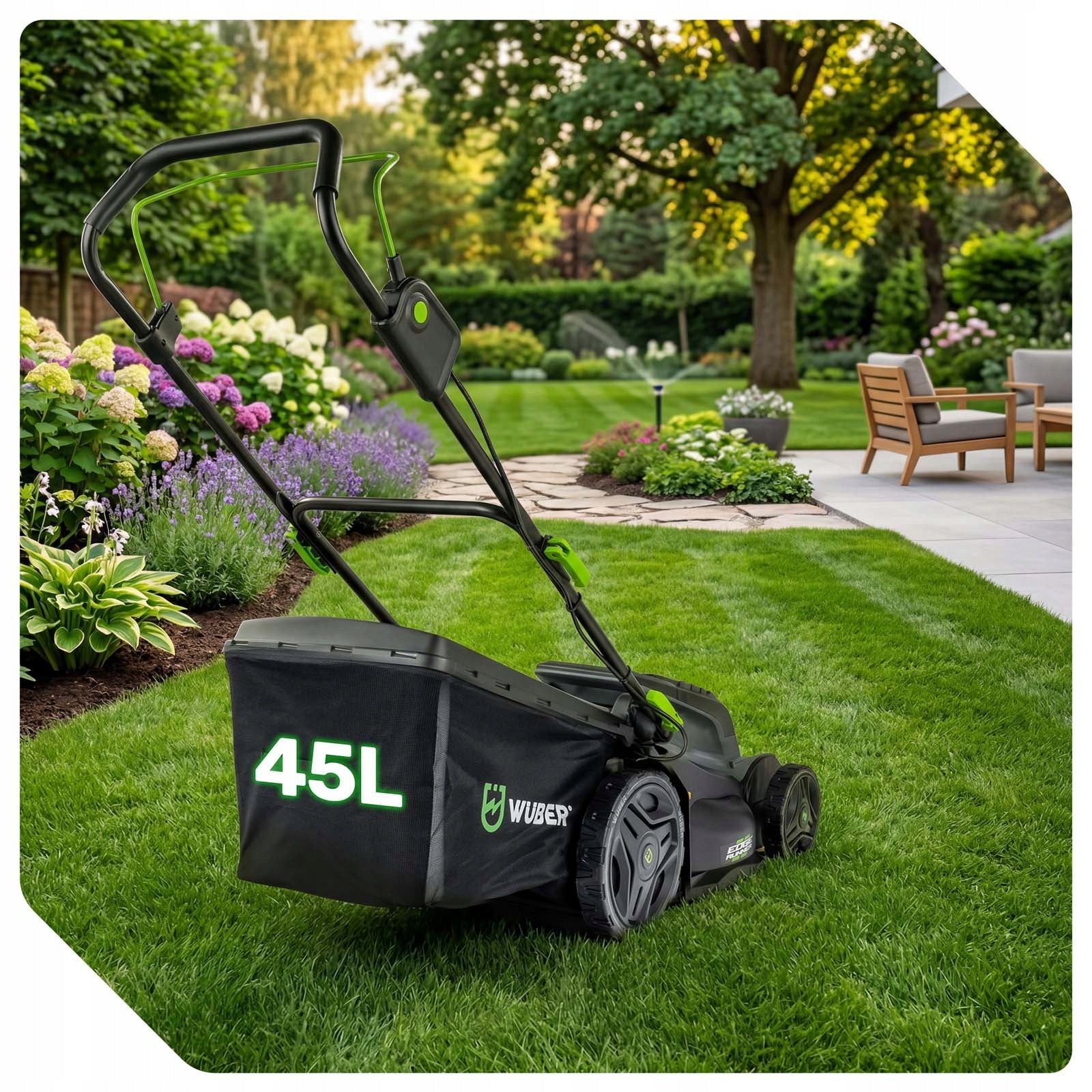 CORDLESS LAWN MOWER 40V BRUSHLESS 43CM 1xAKU 4 AH STRONG 45L Model W05802 KOSIARKA AKUMULATOROWA 40V MOCNA 43CM LEKKA