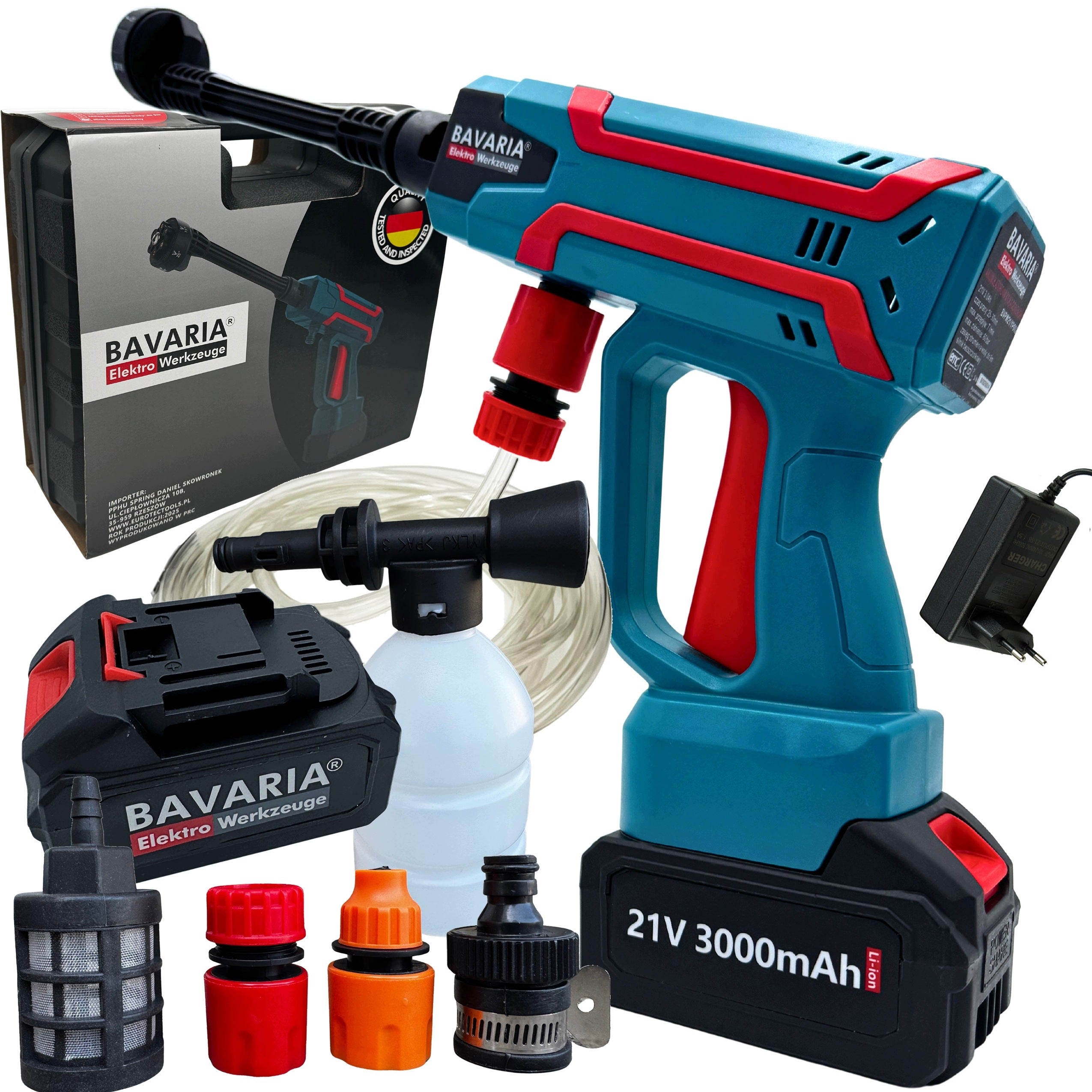 CORDLESS MOBILE PRESSURE WASHER WITH 21V WATER SUCTION