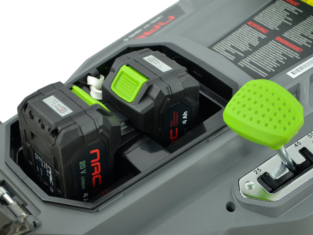CORDLESS MOWER NAC 40 V 2 BATTERIES 4 Ah AUTO / ECO MODE 37 CM Basket capacity 35 l