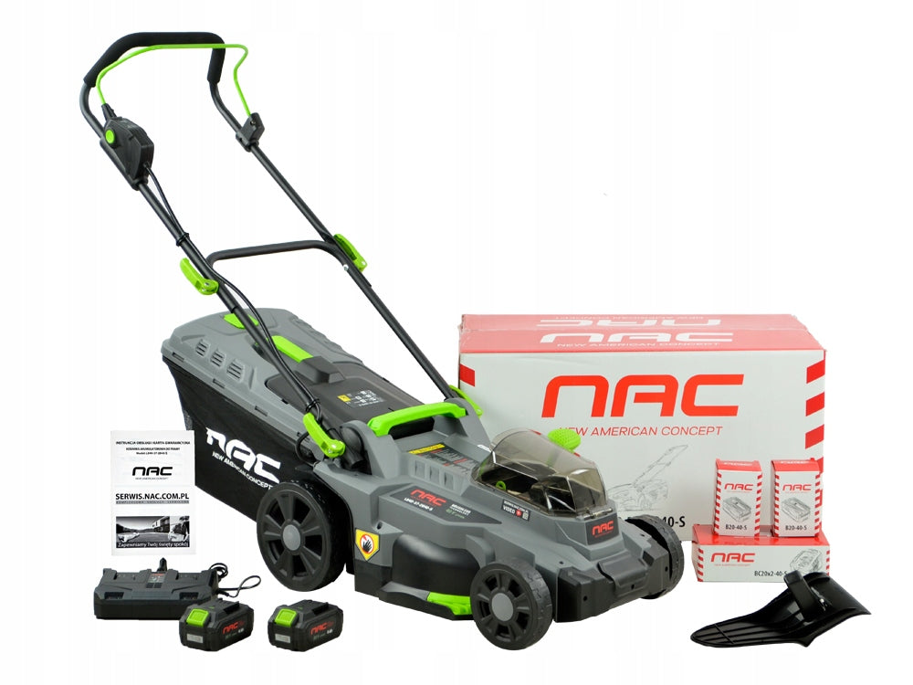 CORDLESS MOWER NAC 40 V 2 BATTERIES 4 Ah AUTO / ECO MODE 37 CM Brand no brand