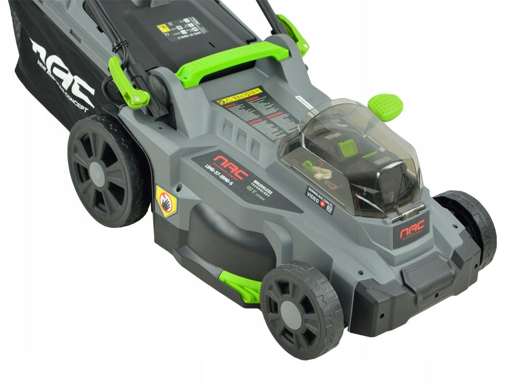 CORDLESS MOWER NAC 40 V 2 BATTERIES 4 Ah AUTO / ECO MODE 37 CM Model 40085A