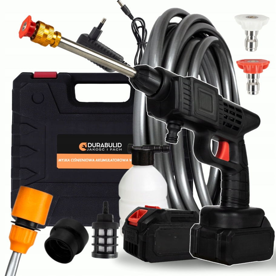 CORDLESS PRESSURE WASHER DURABUILD 30 BAR 500 IN 5 M