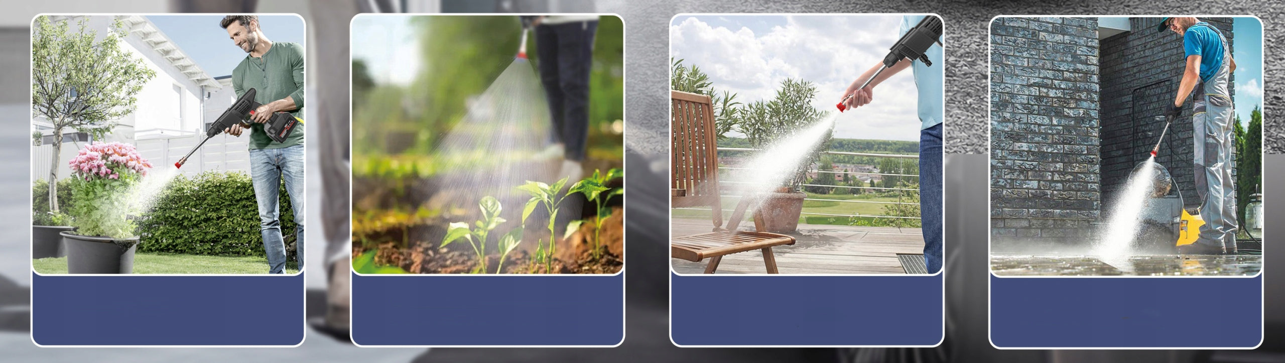 CORDLESS PRESSURE WASHER FOR CUBE GARDEN WINDOWS 2X BATTERY SET Packaging status original