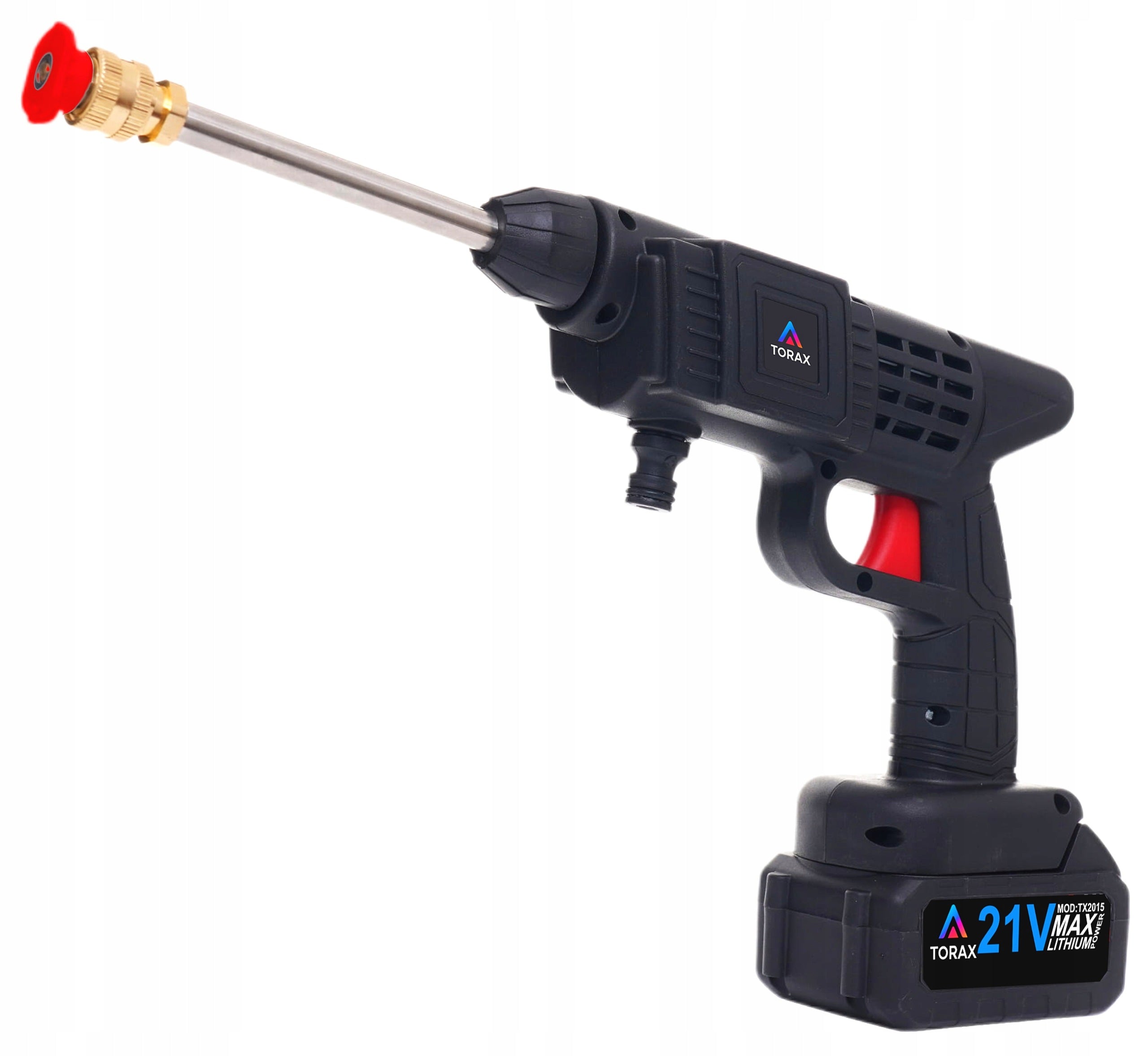 CORDLESS PRESSURE WASHER FOR GARDEN CUBE WINDOWS 2X AKU NOZZLE SET Brand TORAX