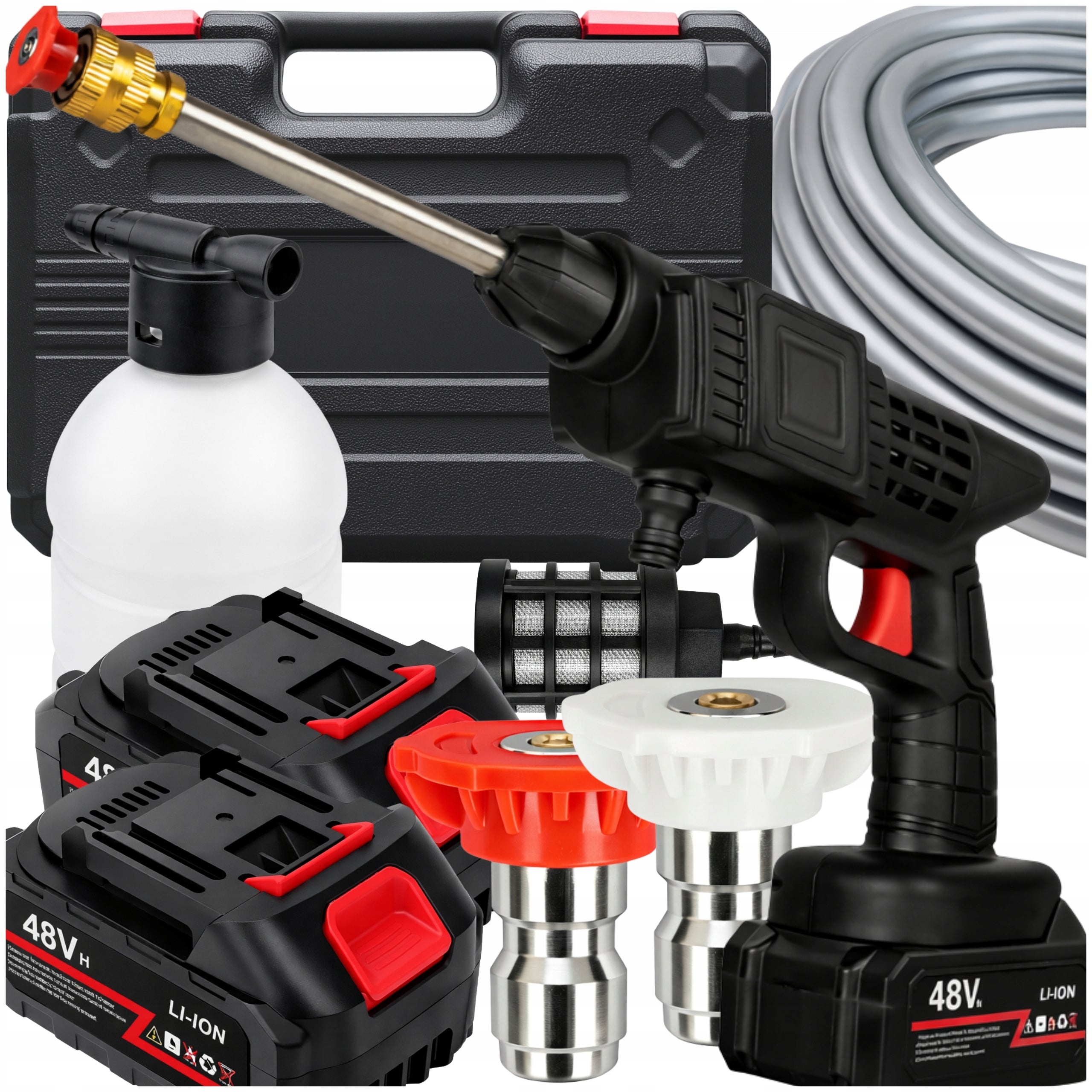 CORDLESS PRESSURE WASHER FOR GARDEN WINDOWS CUBE 2X AKU NOZZLE SET
