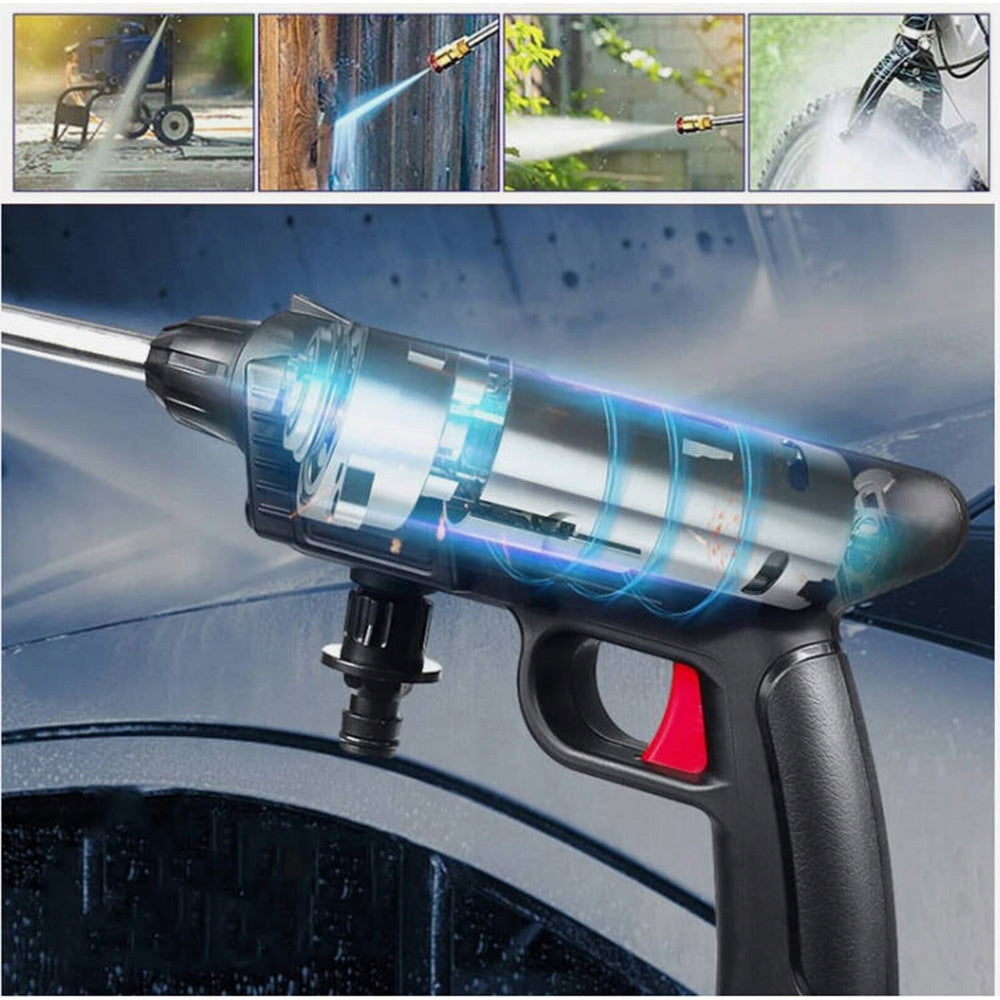 CORDLESS PRESSURE WASHER POWERFUL + 2 BATTERIES + HOSE 5M + NOZZLES Operating pressure 30 bar