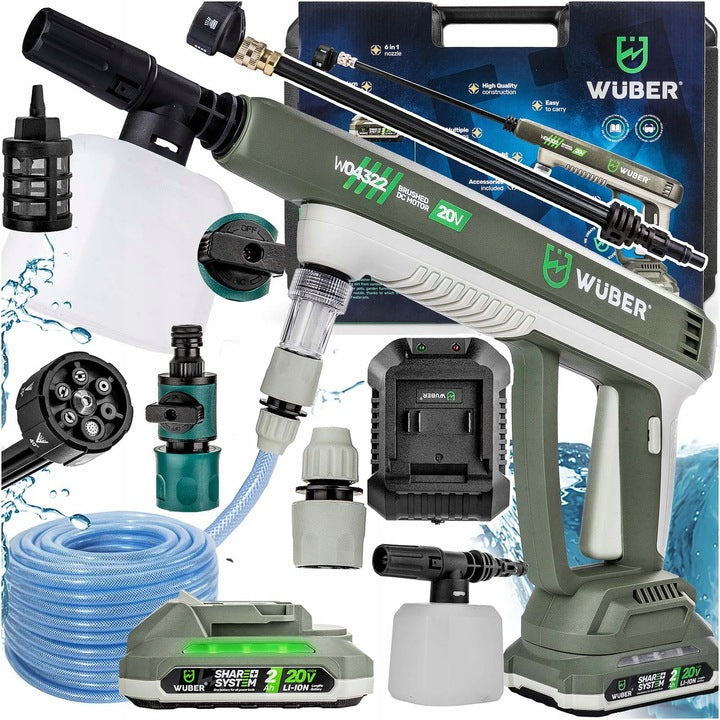CORDLESS PRESSURE WASHER WIRELESS GARDEN 20V 1x RECHARGEABLE Packaging status original