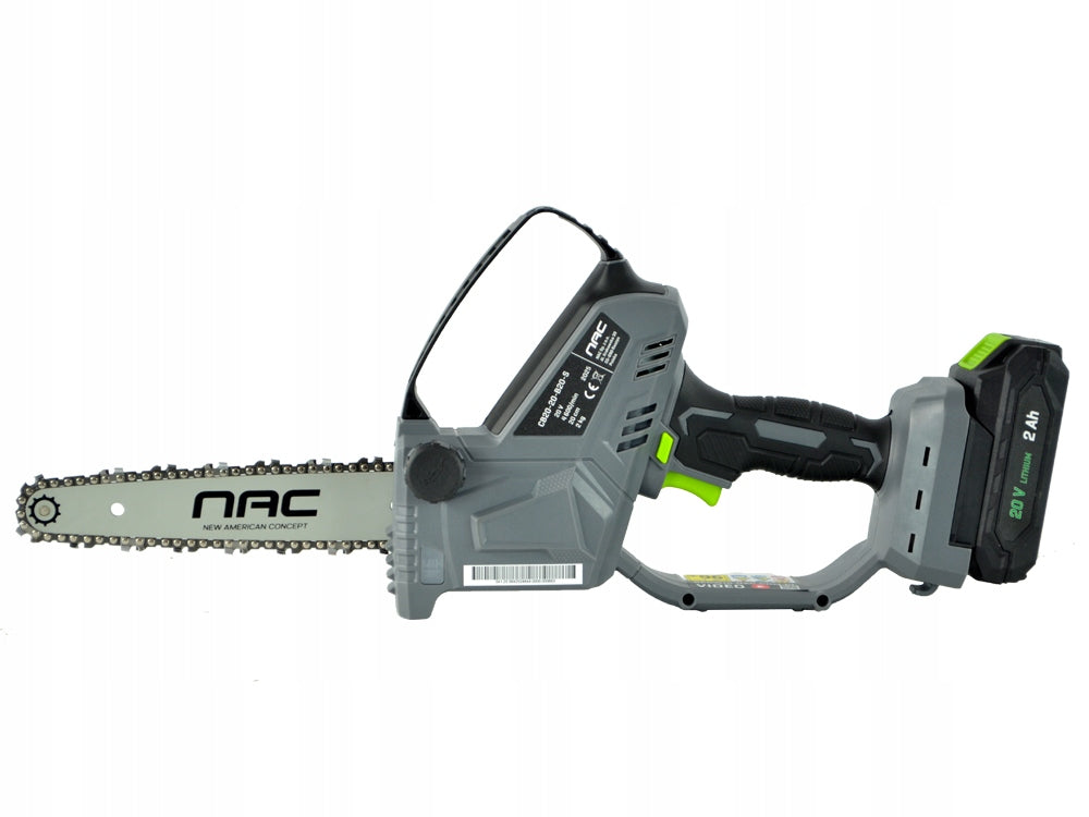 CORDLESS SAW FOR BRANCH NAC 20 V 2 Ah LUBRICATING PUMP 20 CM Power supply rechargeable battery