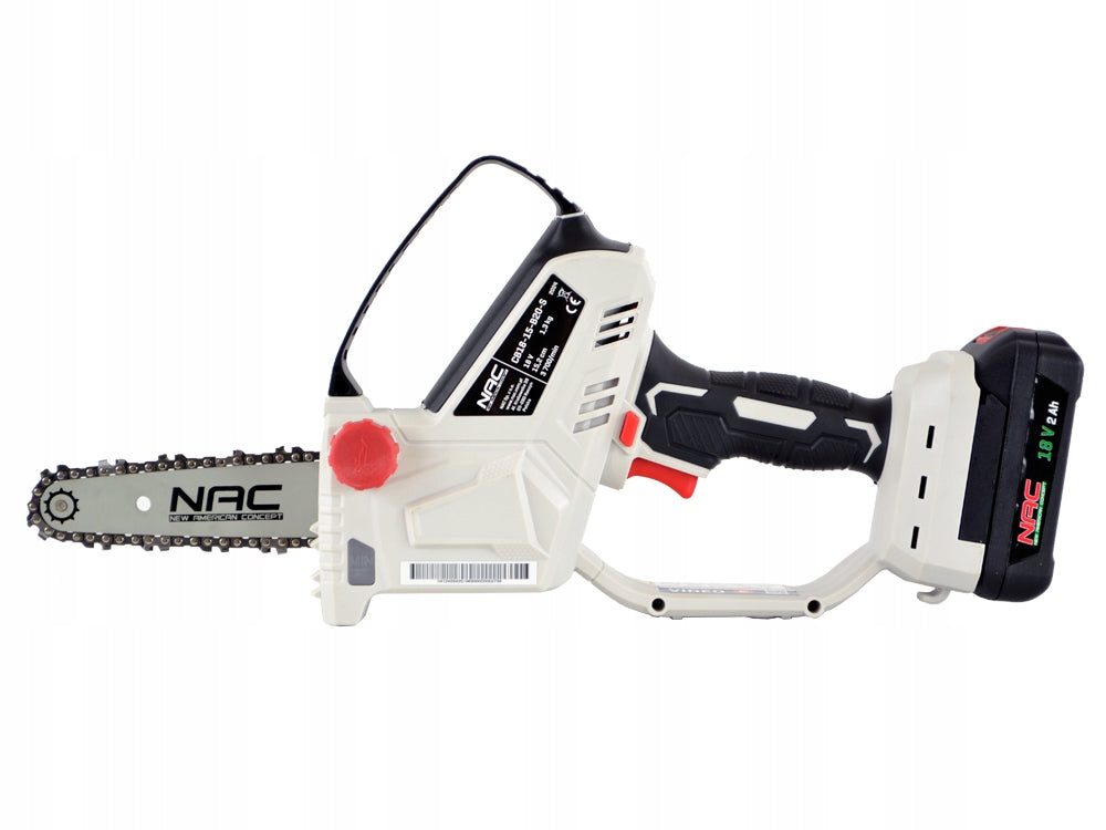 CORDLESS SAW FOR NAC 18 V 2 Ah BRANCH WITH LUBRICATING PUMP 15 CM Guide manufacturer NAC