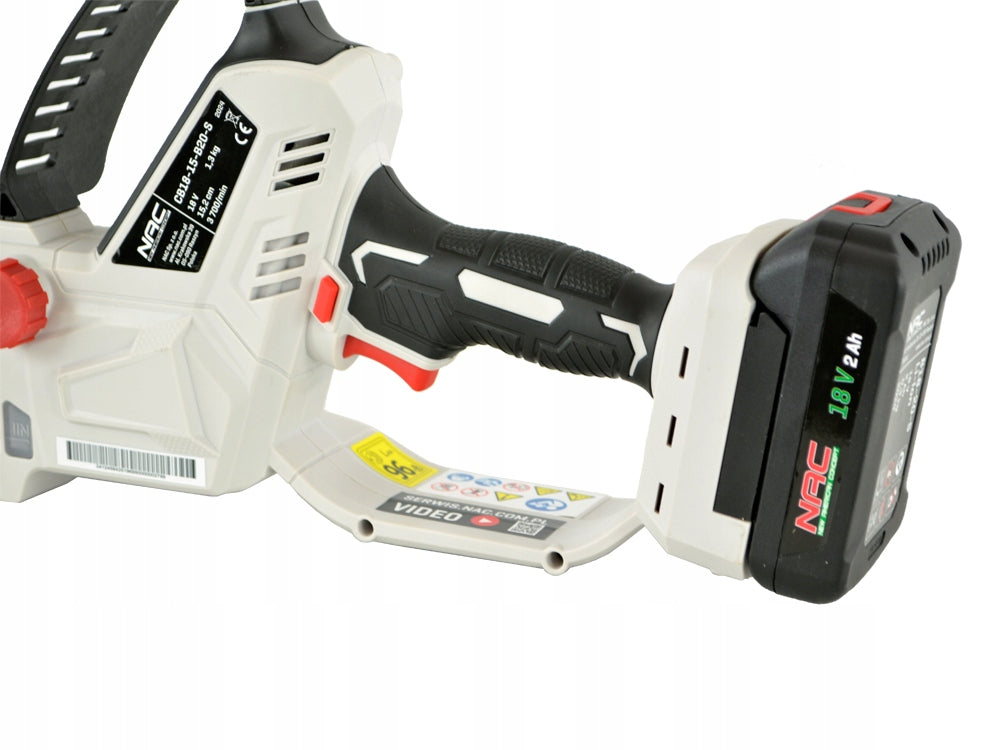 CORDLESS SAW FOR NAC 18 V 2 Ah BRANCH WITH LUBRICATING PUMP 15 CM Power supply rechargeable battery
