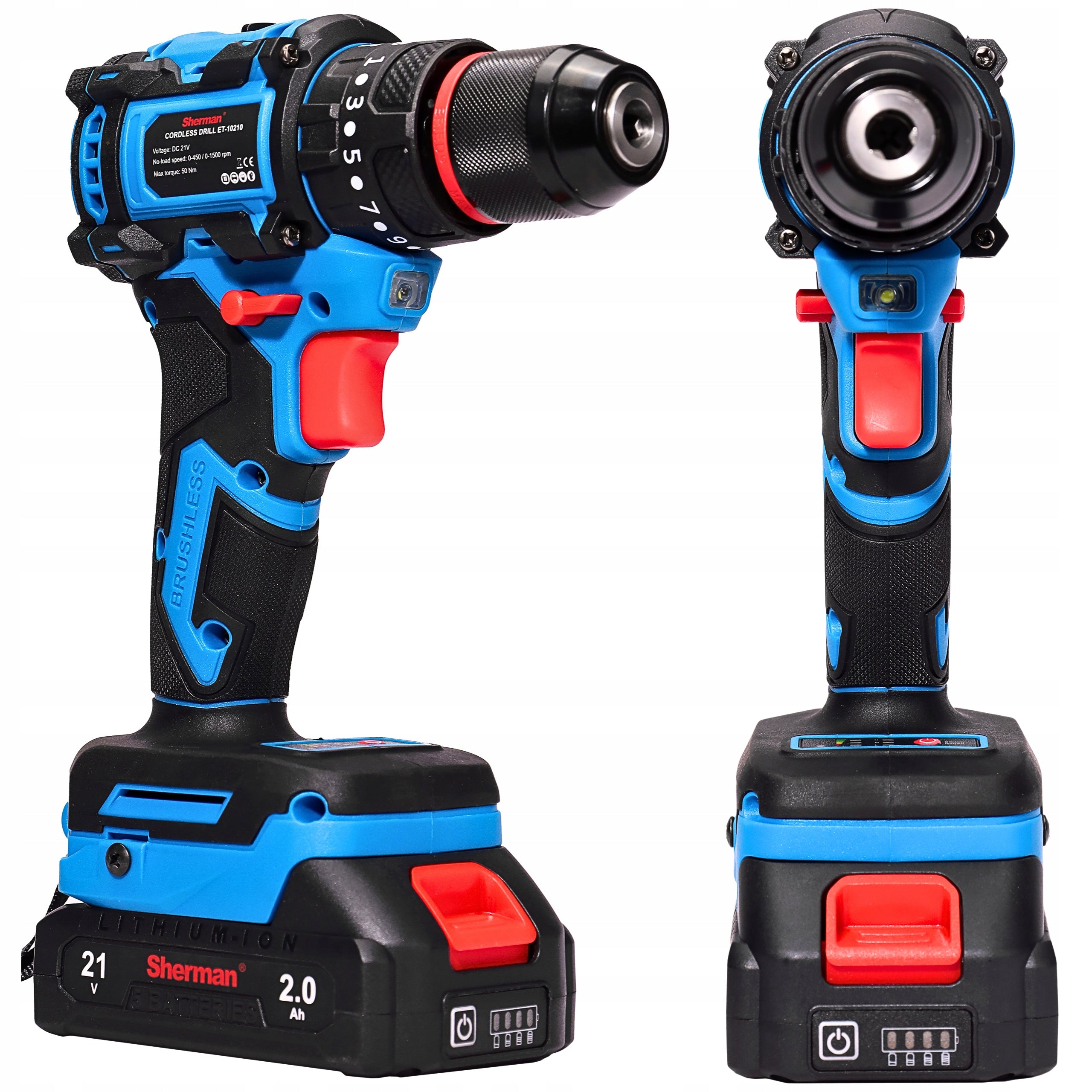 CORDLESS SCREWDRIVER WITH IMPACT ET-102 Sherman SUITCASE + 2x AKU Packaging status original