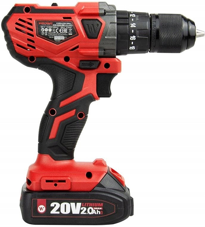 CORDLESS SCREWDRIVER Worcraft CHD-S20LIWB 40Nm 2 Gears Set of 2xAKU Power supply rechargeable battery