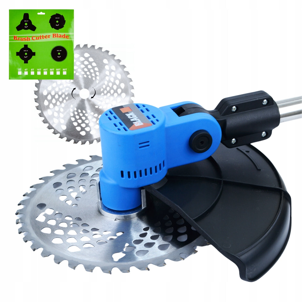 CORDLESS TRIMMER 21V 2X BATTERY 4AH DISC KNIFE HEAD SET Tool weight 4 kg