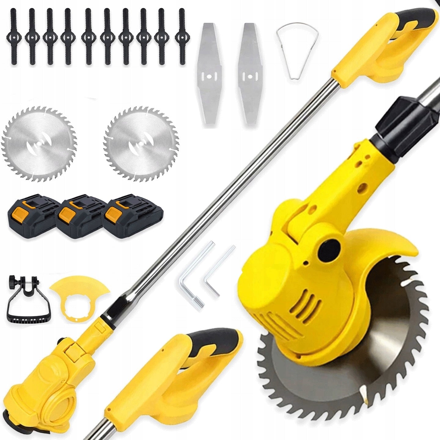 CORDLESS TRIMMER GARDEN SCYTHE GRASS TRIMMER 3x AKU SET Manufacturer code kosa ogrodowa wykaszarka akumulatorowa zestaw