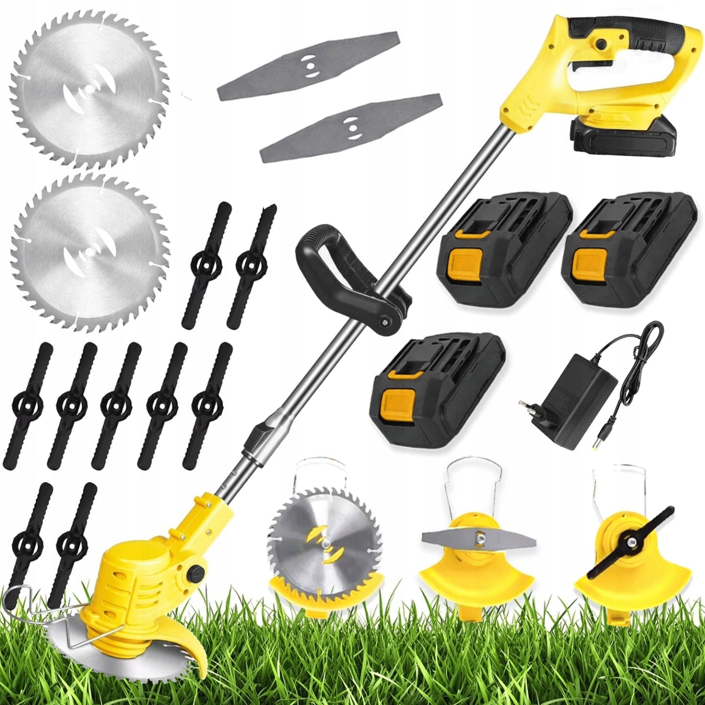 CORDLESS TRIMMER GARDEN SCYTHE GRASS TRIMMER 3x AKU SET